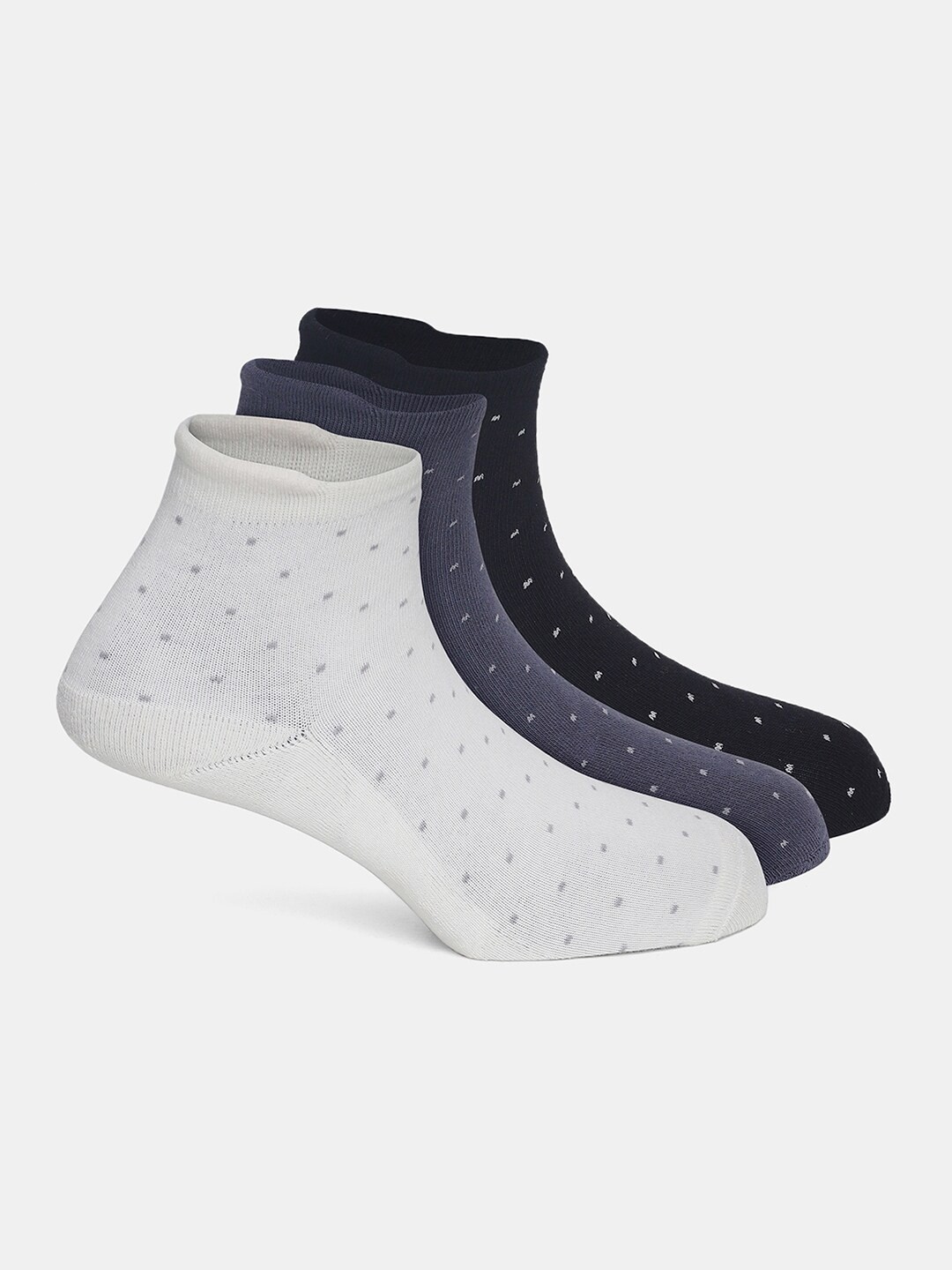 

Blackberrys Omine Men Pack Of 3 Patterned Ankle-Length Socks, Black