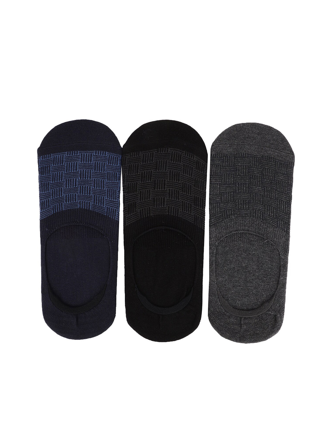 

Blackberrys Nepoly Men Pack Of 3 Patterned Pure Cotton Shoe-Liners, Navy blue