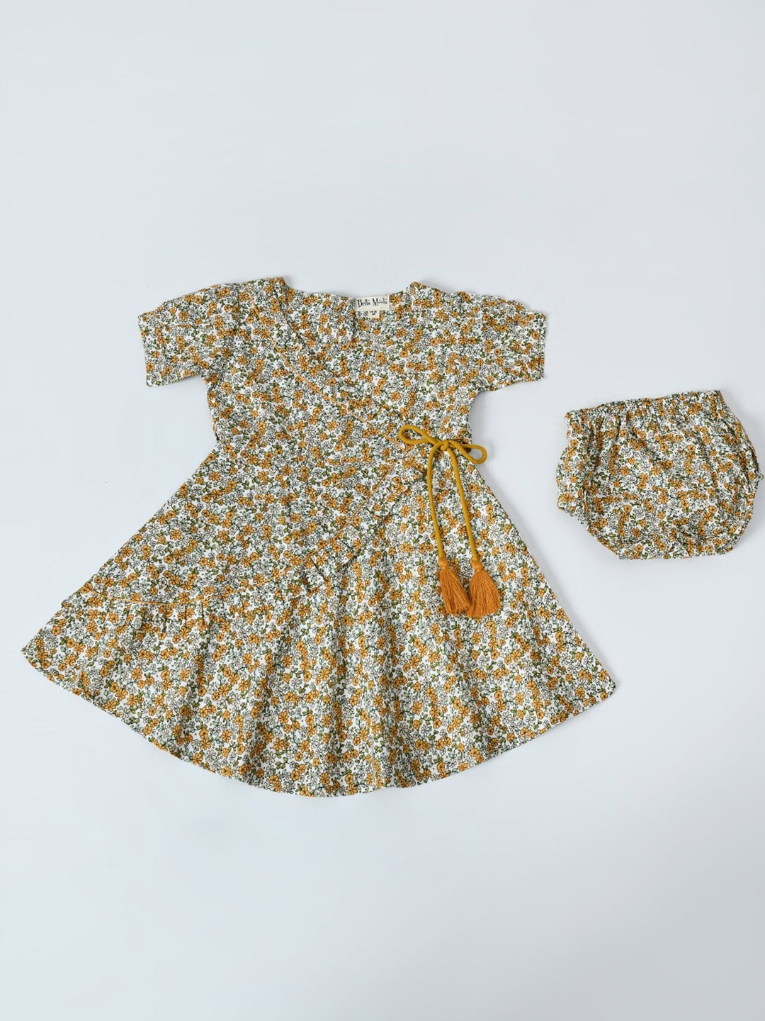 

Bella Moda Girls Floral Printed Pure Cotton Dress, White