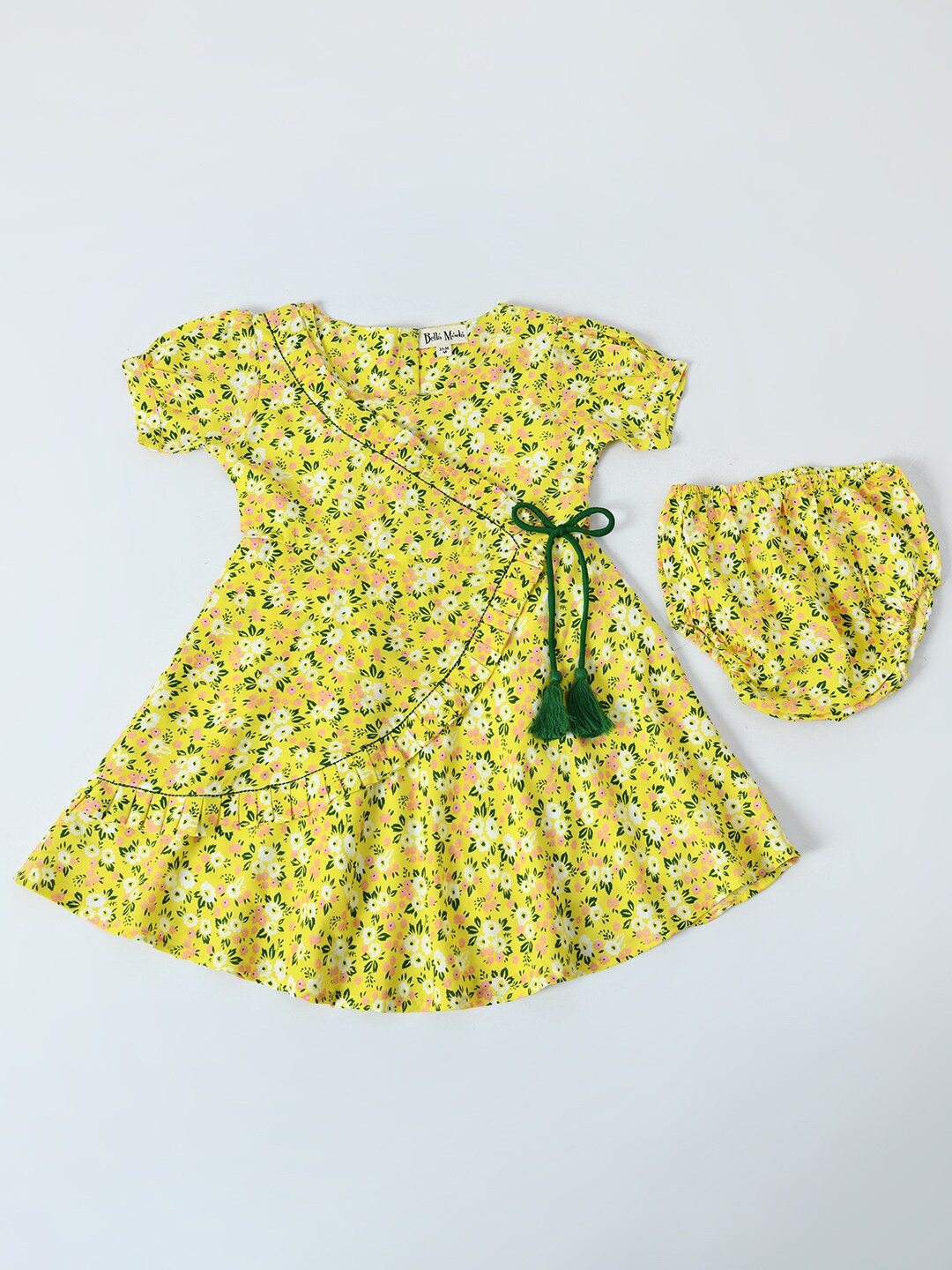 

Bella Moda Girls Floral Cotton Dress, Yellow