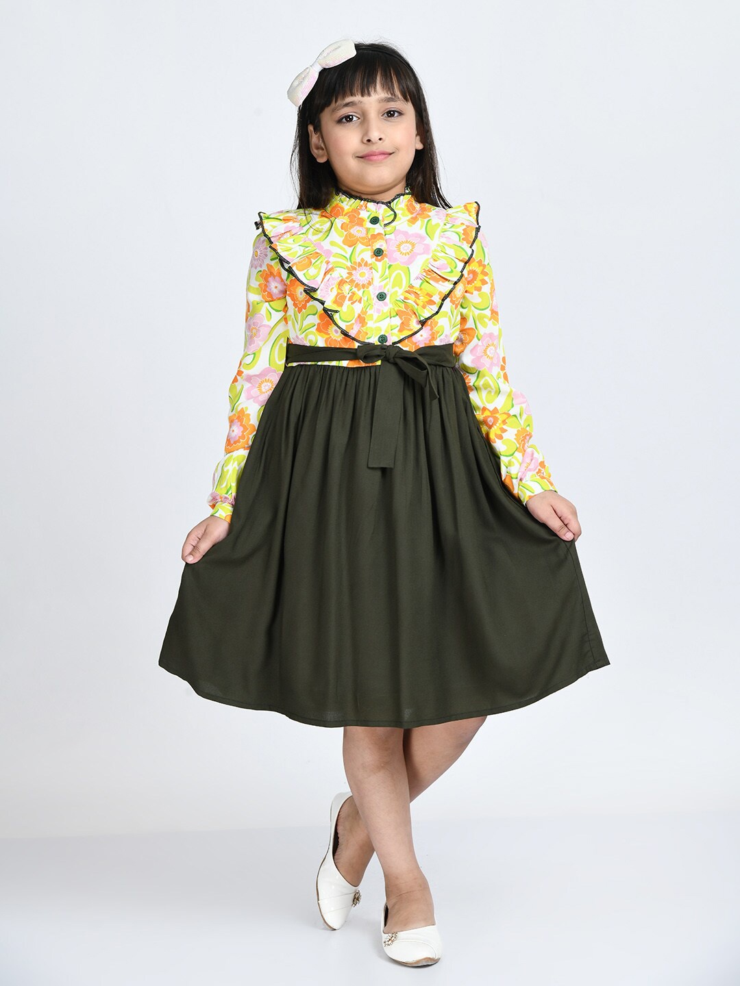 

Bella Moda Girls Floral Cotton Dress, Yellow