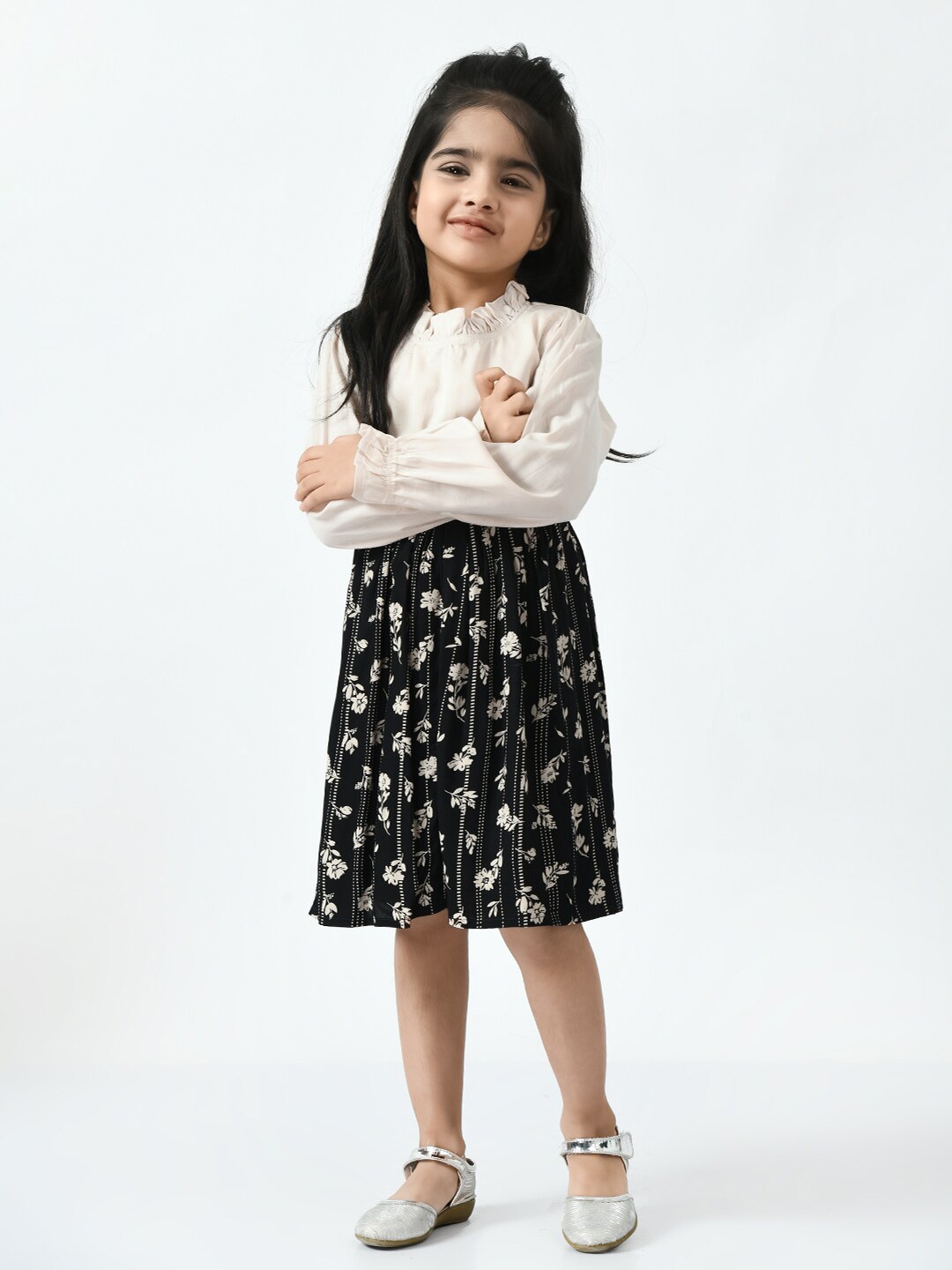 

Bella Moda Floral Printed Dress, Black