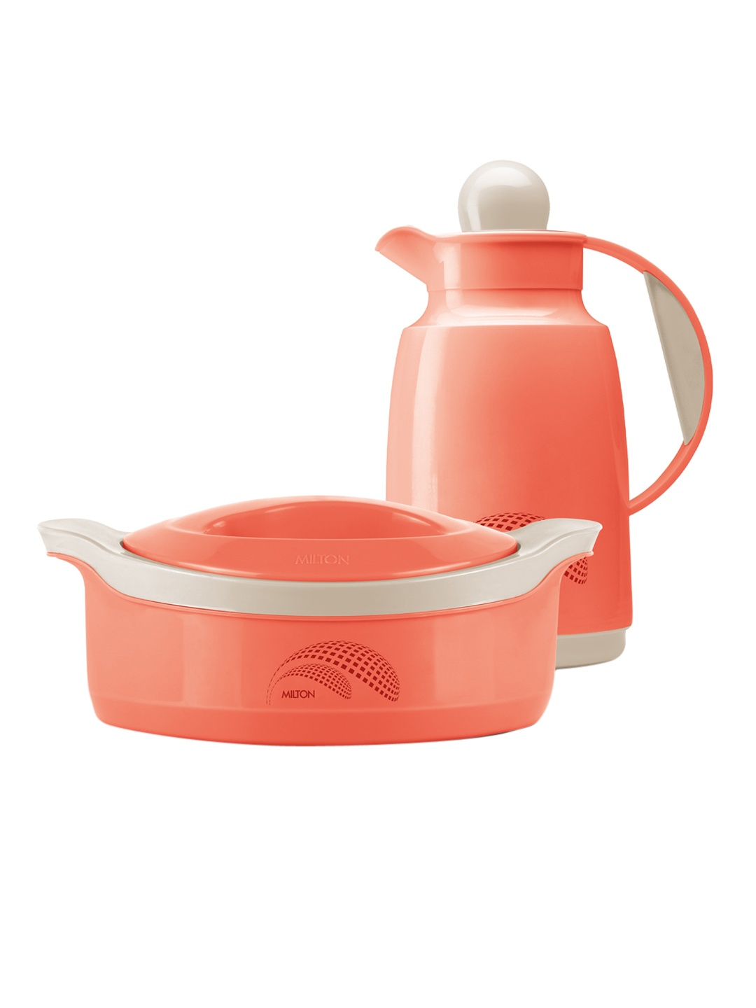 Milton Memento Orange Stainless Steel Vienna Flask & Marvel Casserole Gift Set 1L & 1.24 L