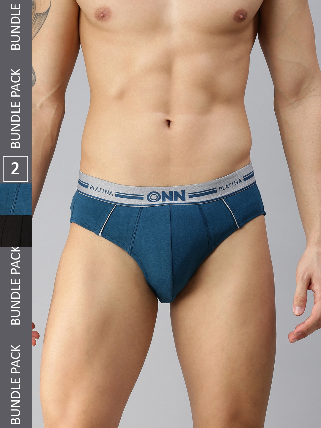 

ONN Men Pack Of 2 Basic Briefs, Blue