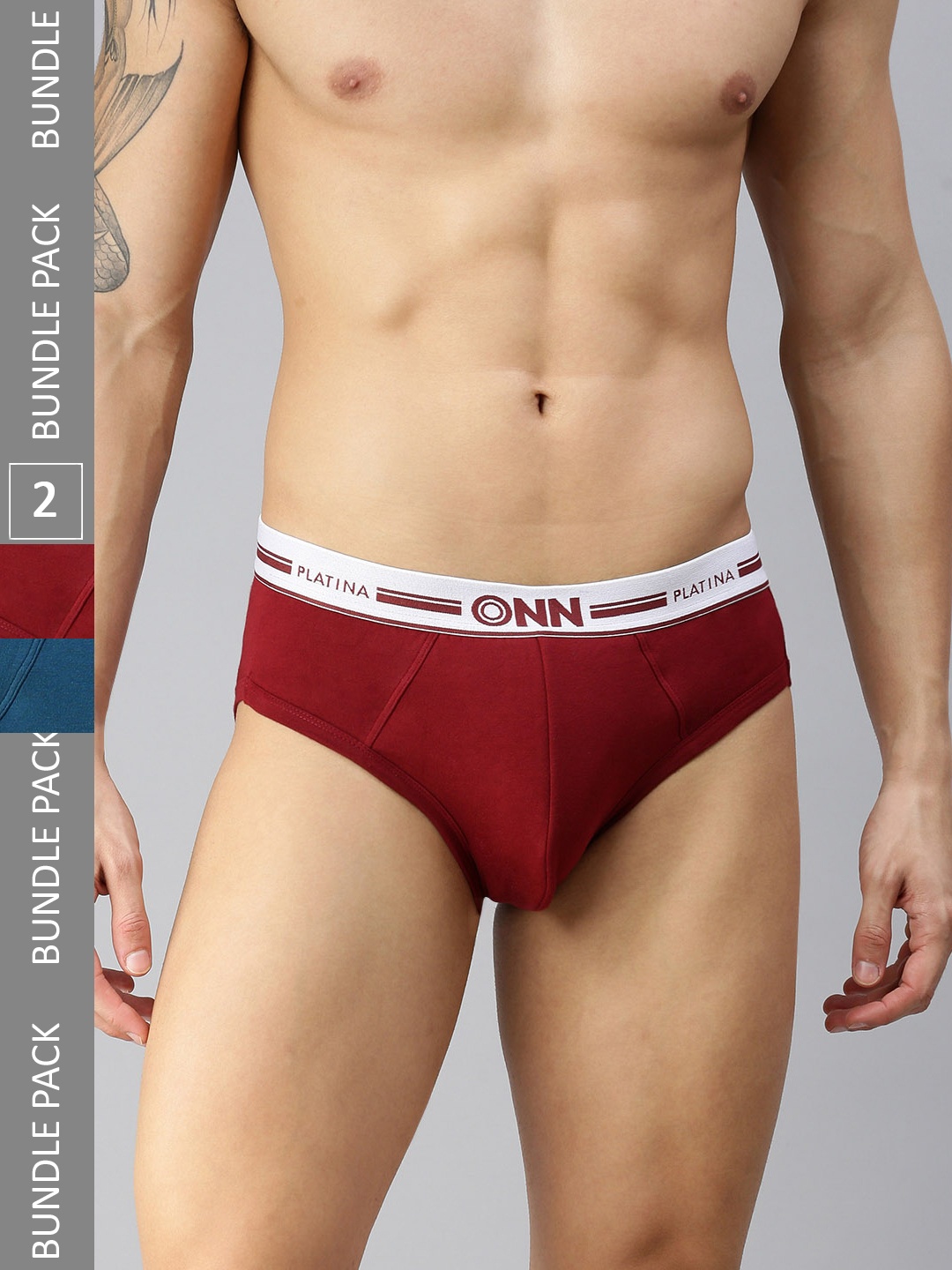 

ONN Men Pack Of 2 Basic Briefs, Blue