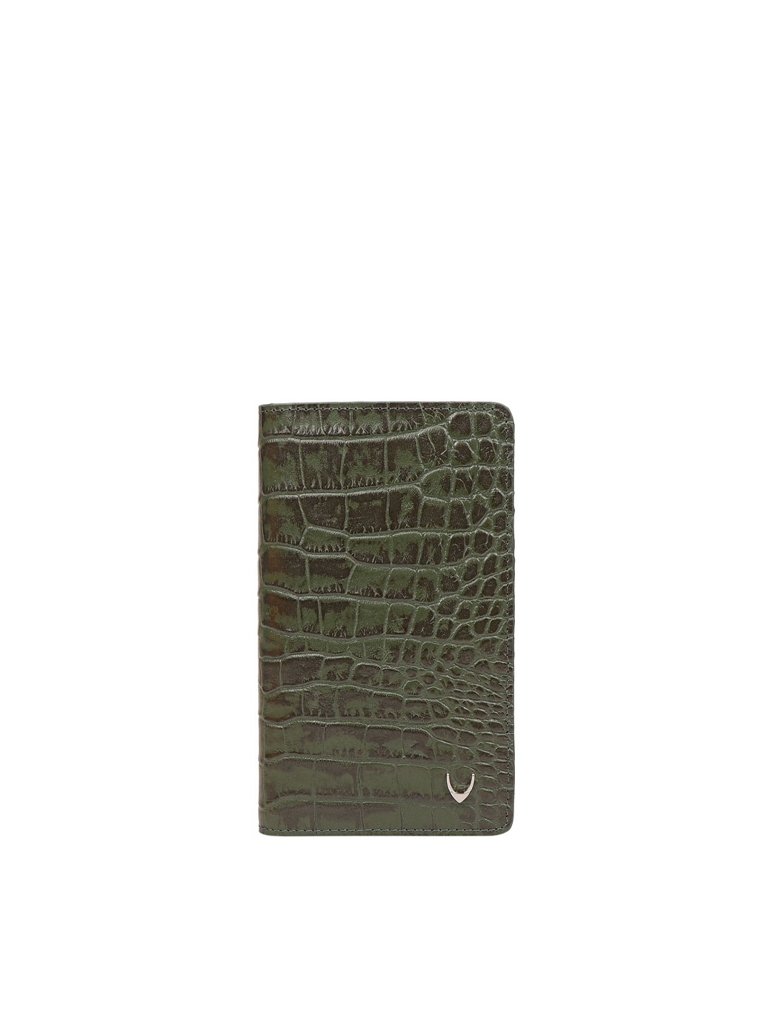 

Hidesign Men Green Textured Leather Two Fold Wallet