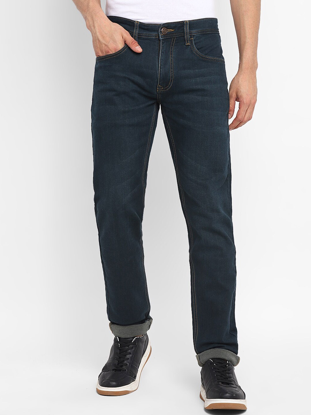 

Red Chief Men Slim Fit Low Distress Jeans, Olive