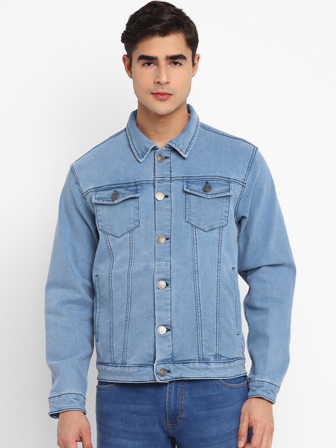 

Red Chief Men Cotton Denim Jacket, Blue