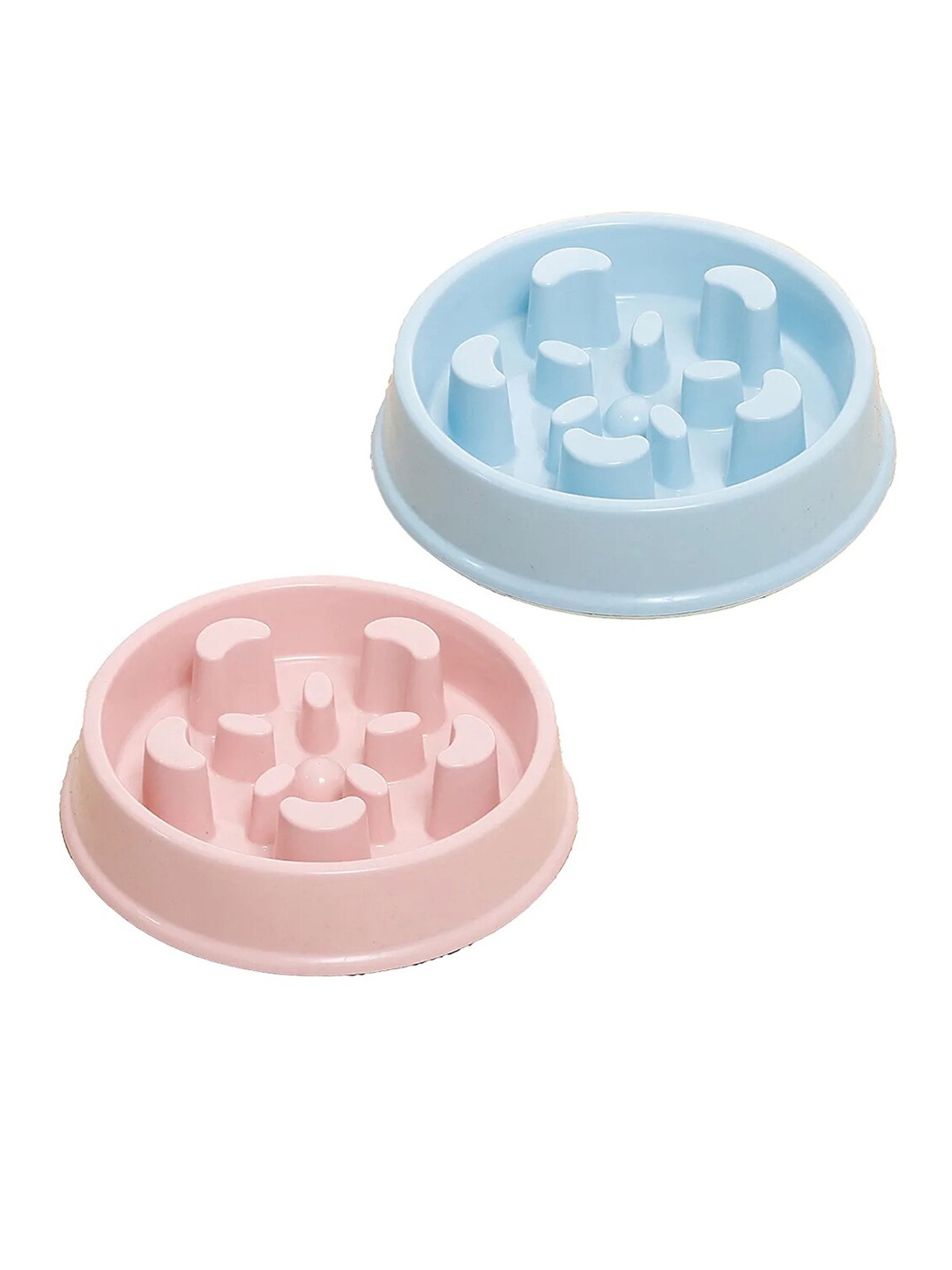 

Emily pets Set Of 2 Slow Feeder Pet Bowls, Blue