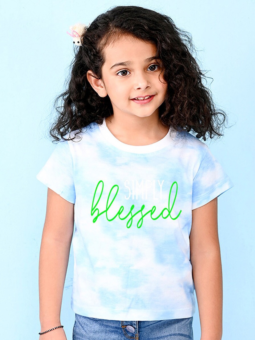 

NUSYL Girls Tie and Dye T-shirt, Blue