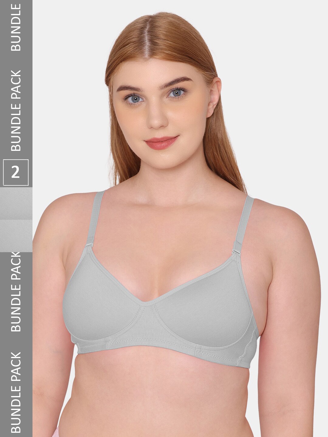 

KOMLI Non-Wired Seamless Lightly Padded Everyday Bra, Grey