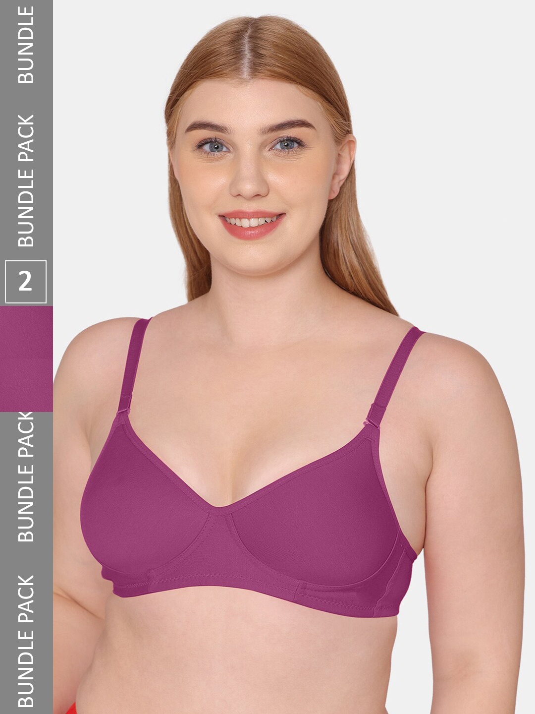 

KOMLI Non-Wired Seamless Lightly Padded Everyday Bra, Purple