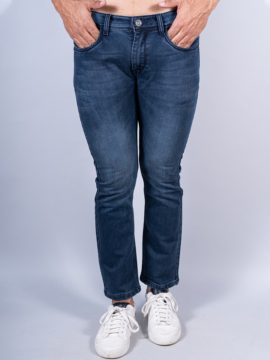 

Tistabene Men Blue Comfort Slim Fit Light Fade Stretchable Cotton Jeans