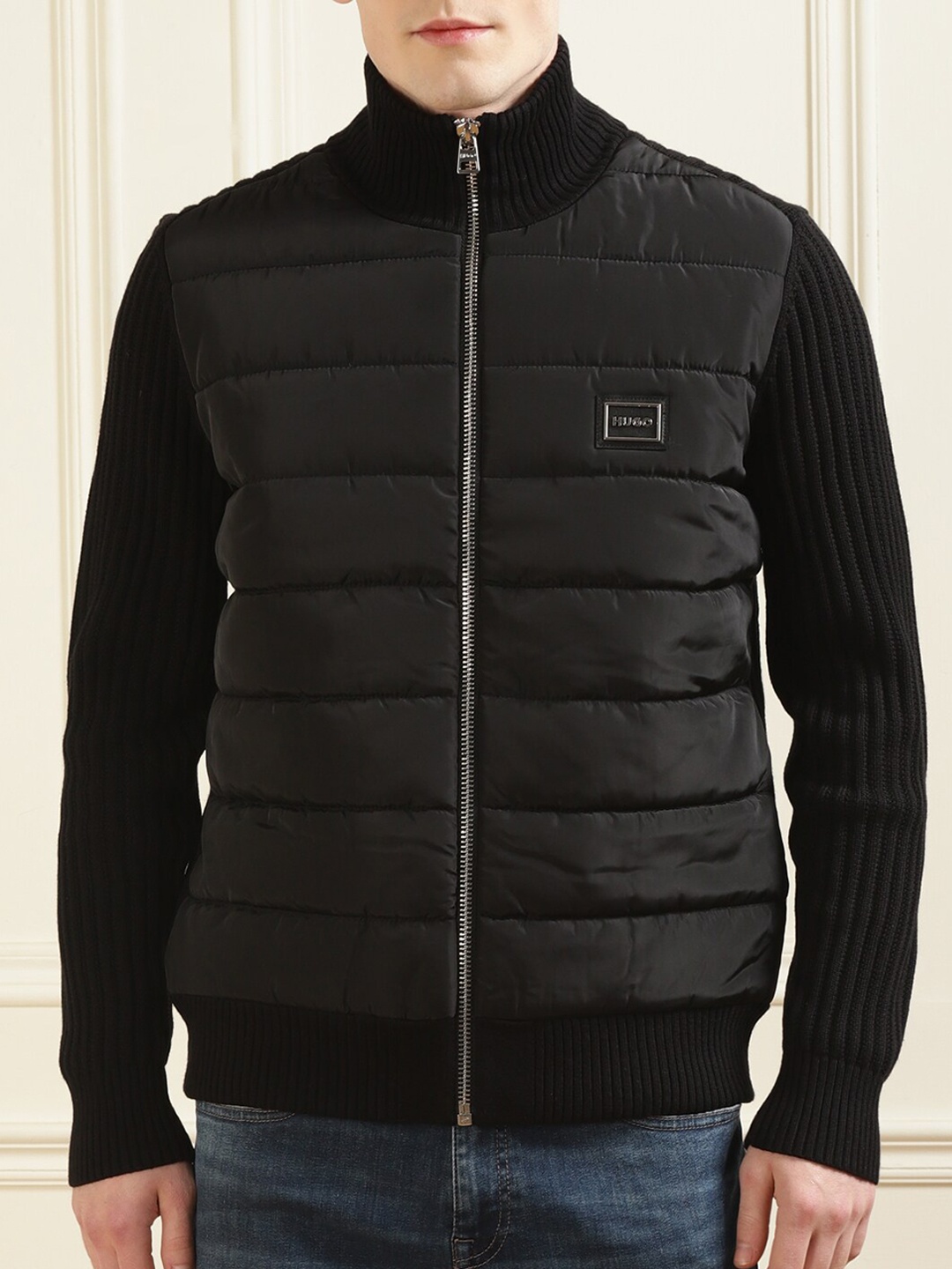 

HUGO Men Cotton Puffer Jacket, Black