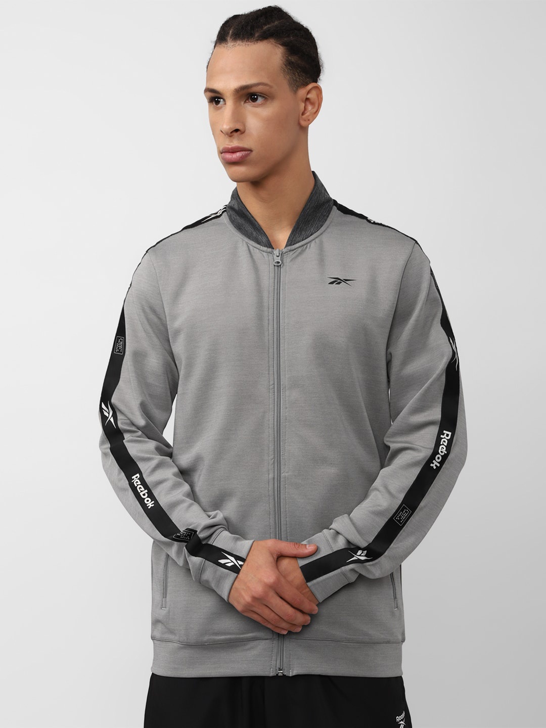 

Reebok Men Training Foundation Sporty Jacket, Grey