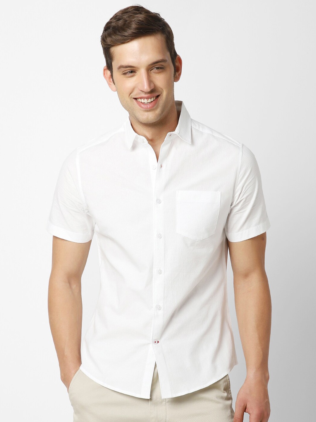 

VASTRADO Men Cotton Casual Shirt, White
