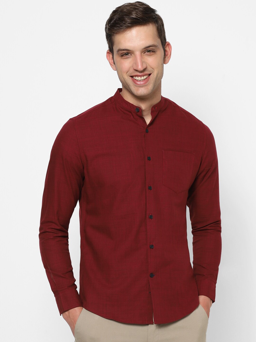 

VASTRADO Men Cotton Casual Shirt, Maroon