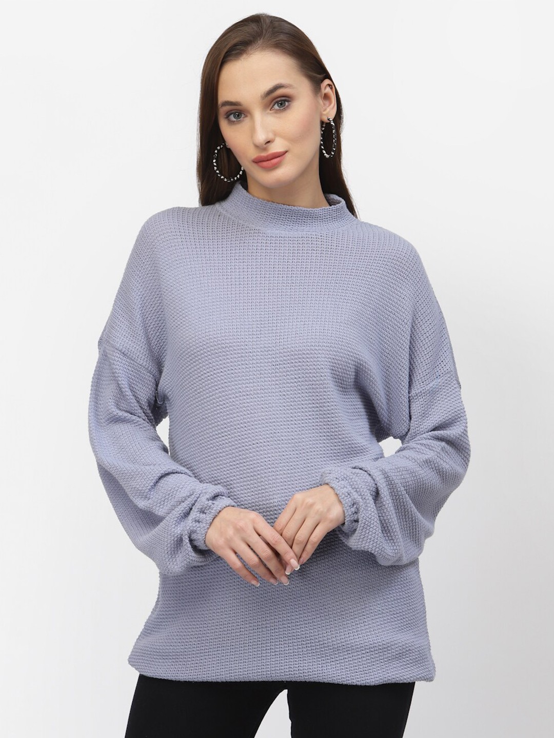

FLAWLESS Women Cotton Oversized Sweatshirt, Lavender