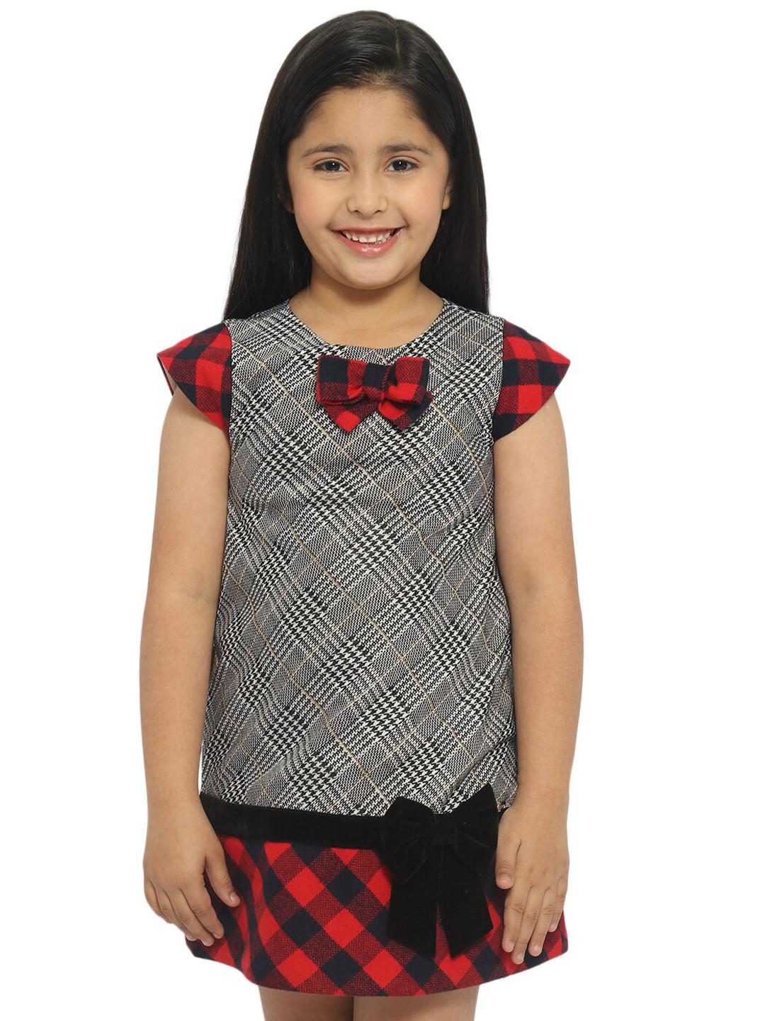 

Nauti Nati A-Line Dress With Bow, Grey