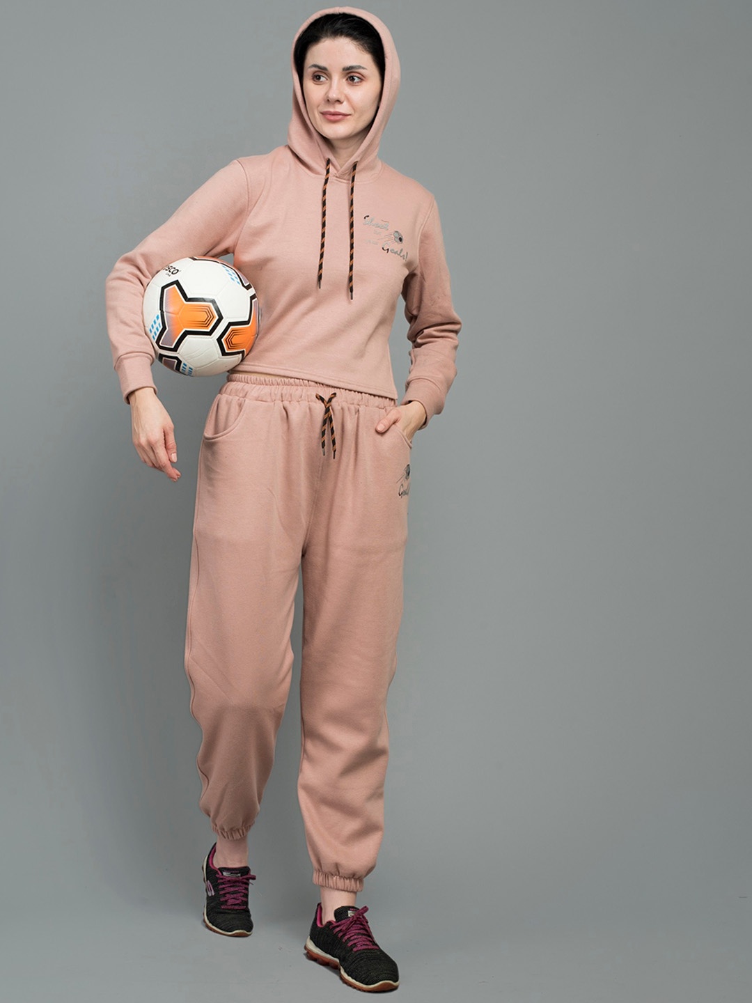 

Keepfit Women Hood Neck Night suit, Peach