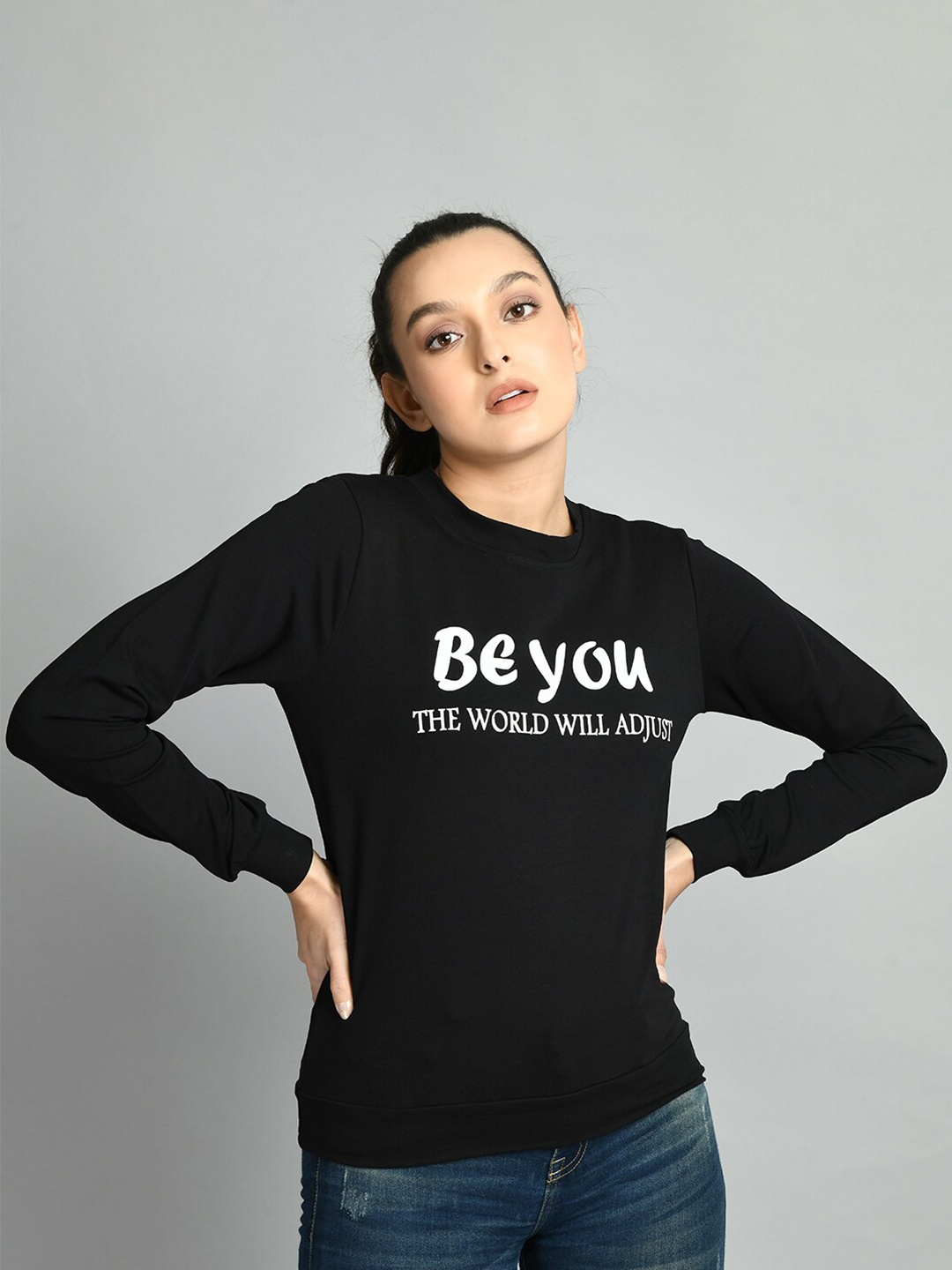 

PRETTY LOVING THING Women Black Sweatshirt