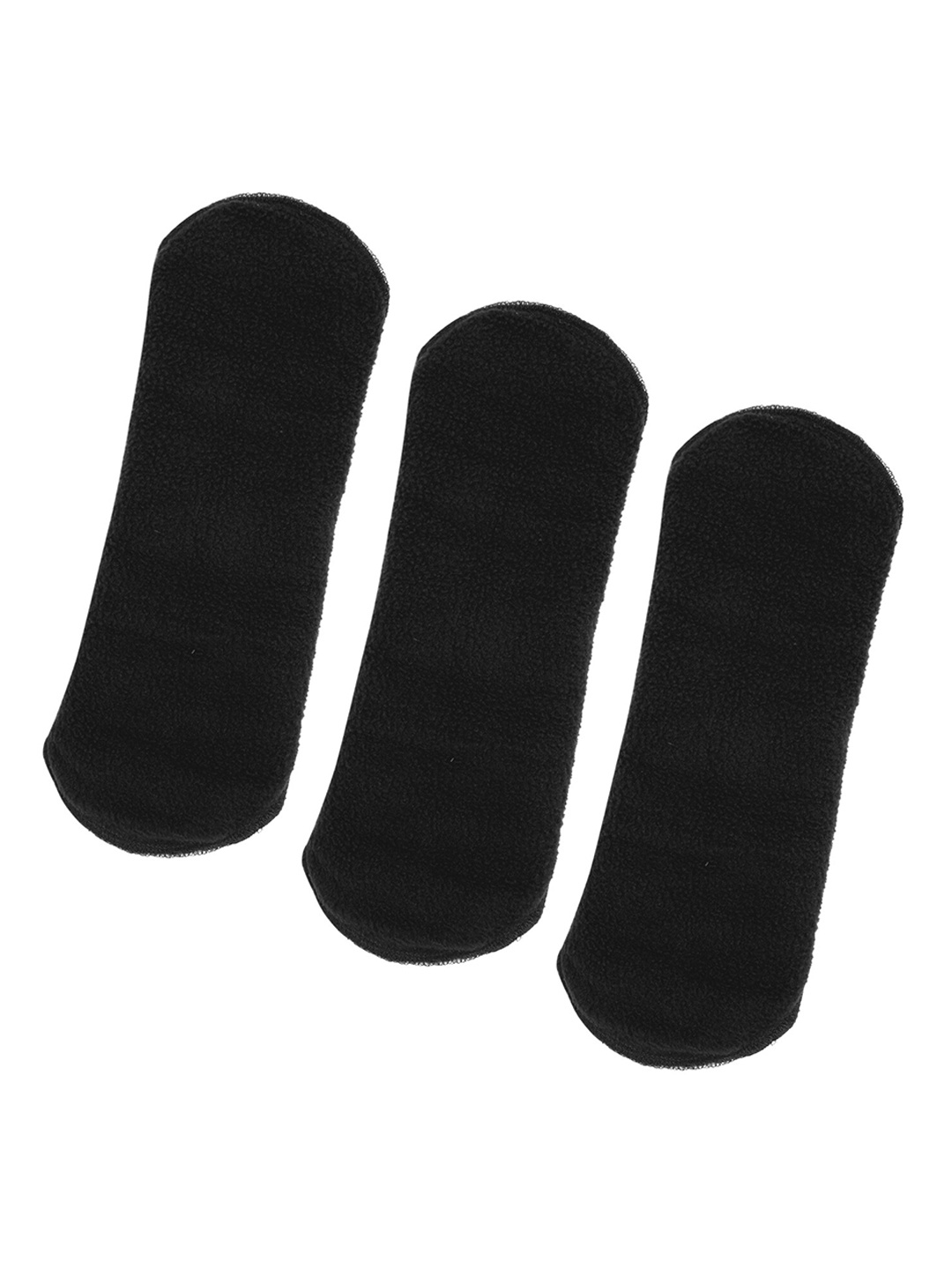 

CareDone Set of 3 Ultra Thin 4-Layered Rash Free Reusable Sanitary Cloth Pads - XL, Black