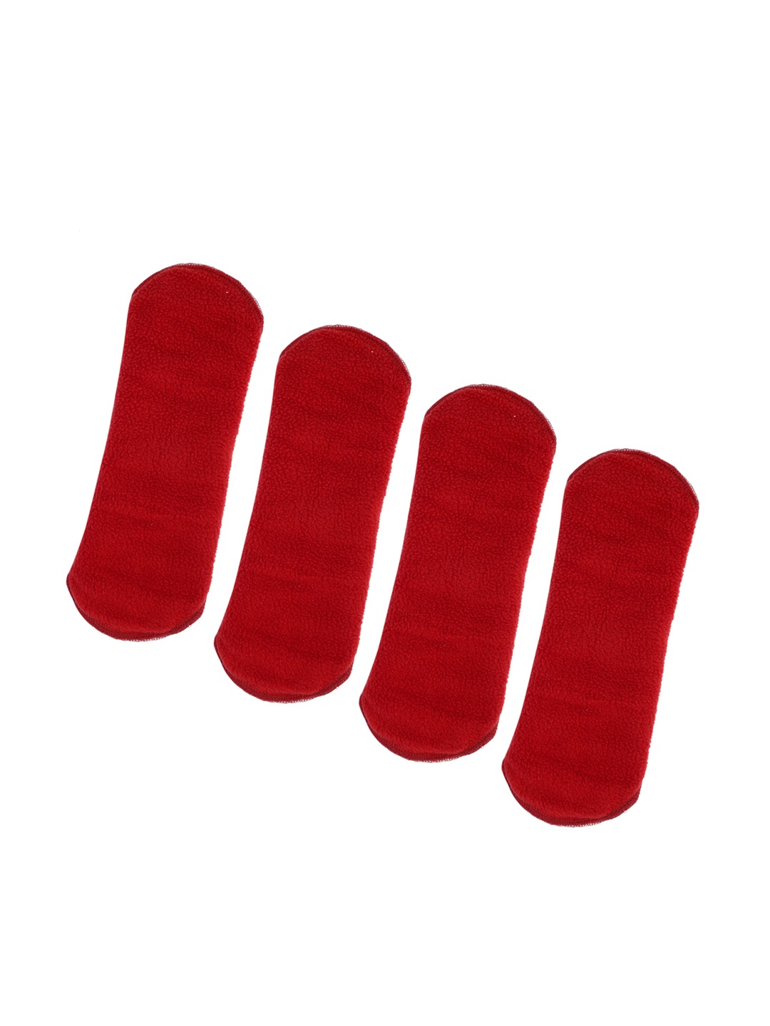 

CareDone Set Of 4 Very Absorbent No Leak Layer Reusable Sanitary Cloth Pads, Red