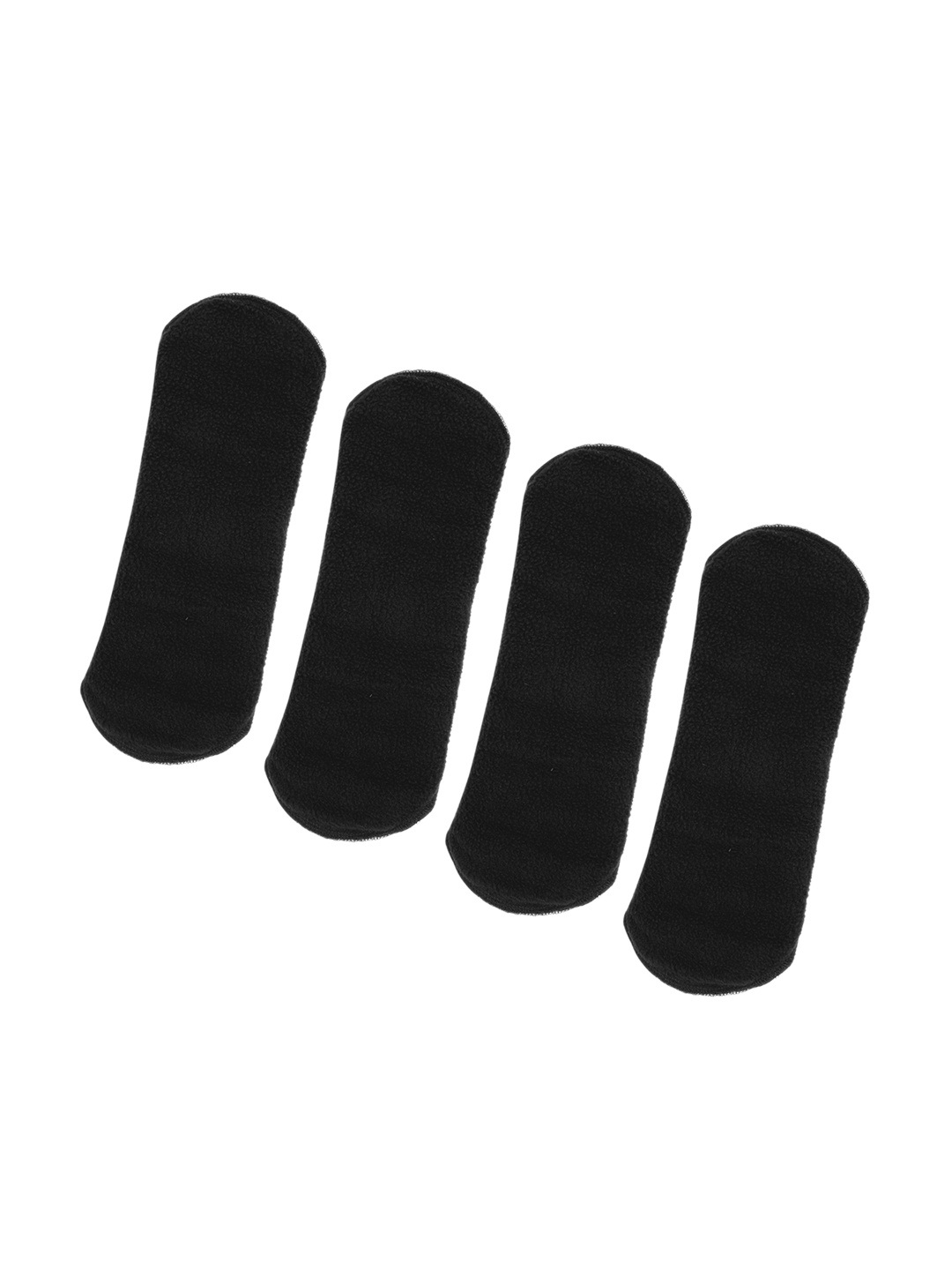

CareDone Set Of 4 Reusable Sanitary Cotton Cloth Pads, Black