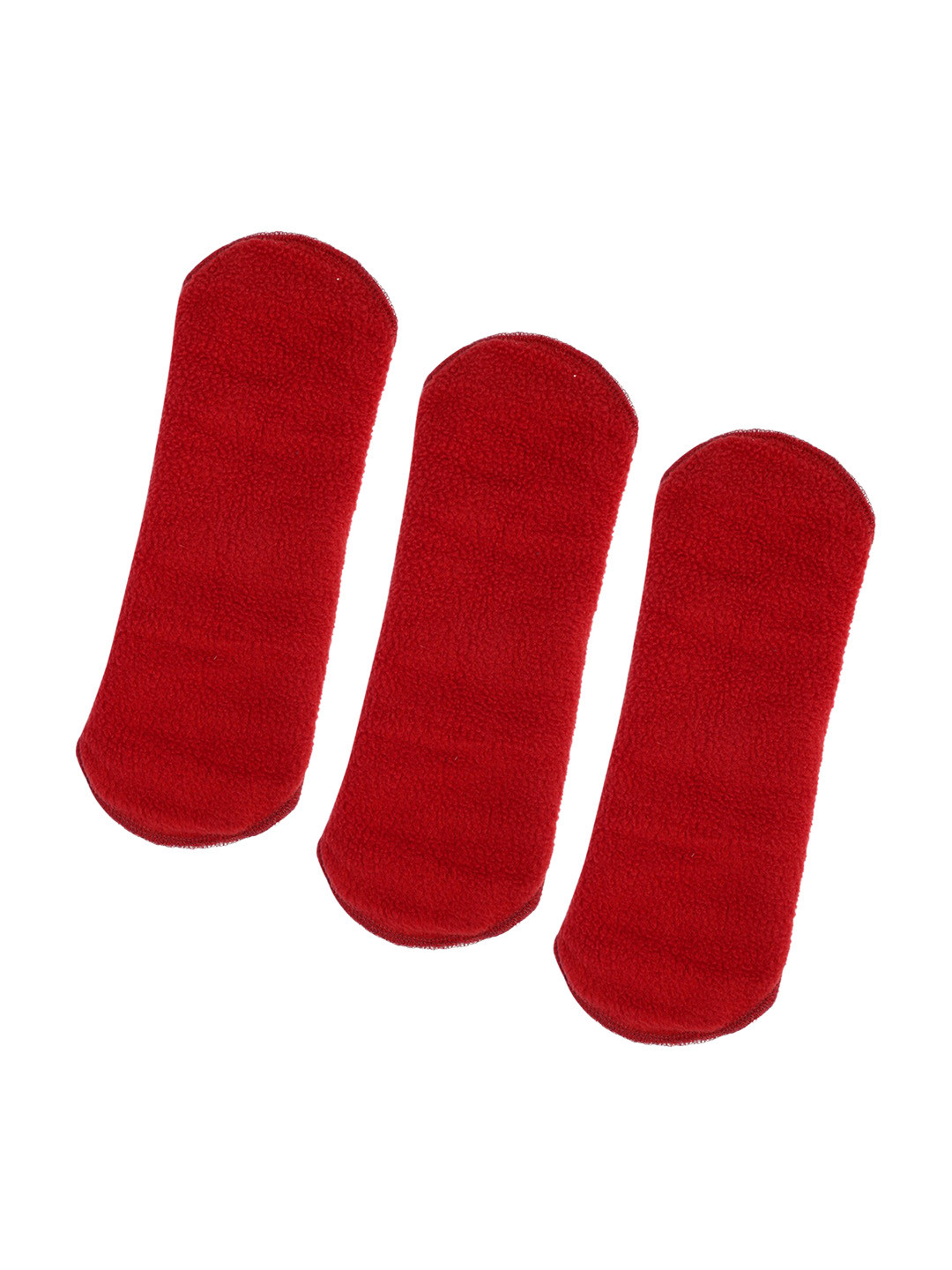 

CareDone Set Of 3 Reusable & Washable Cotton Sanitary Cloth Pads, Red