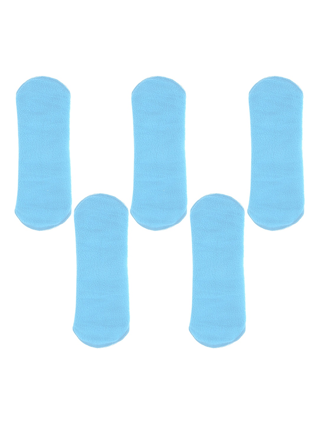 

CareDone Set Of 5 Reusable & Washable Cotton Sanitary Cloth Pads, Blue