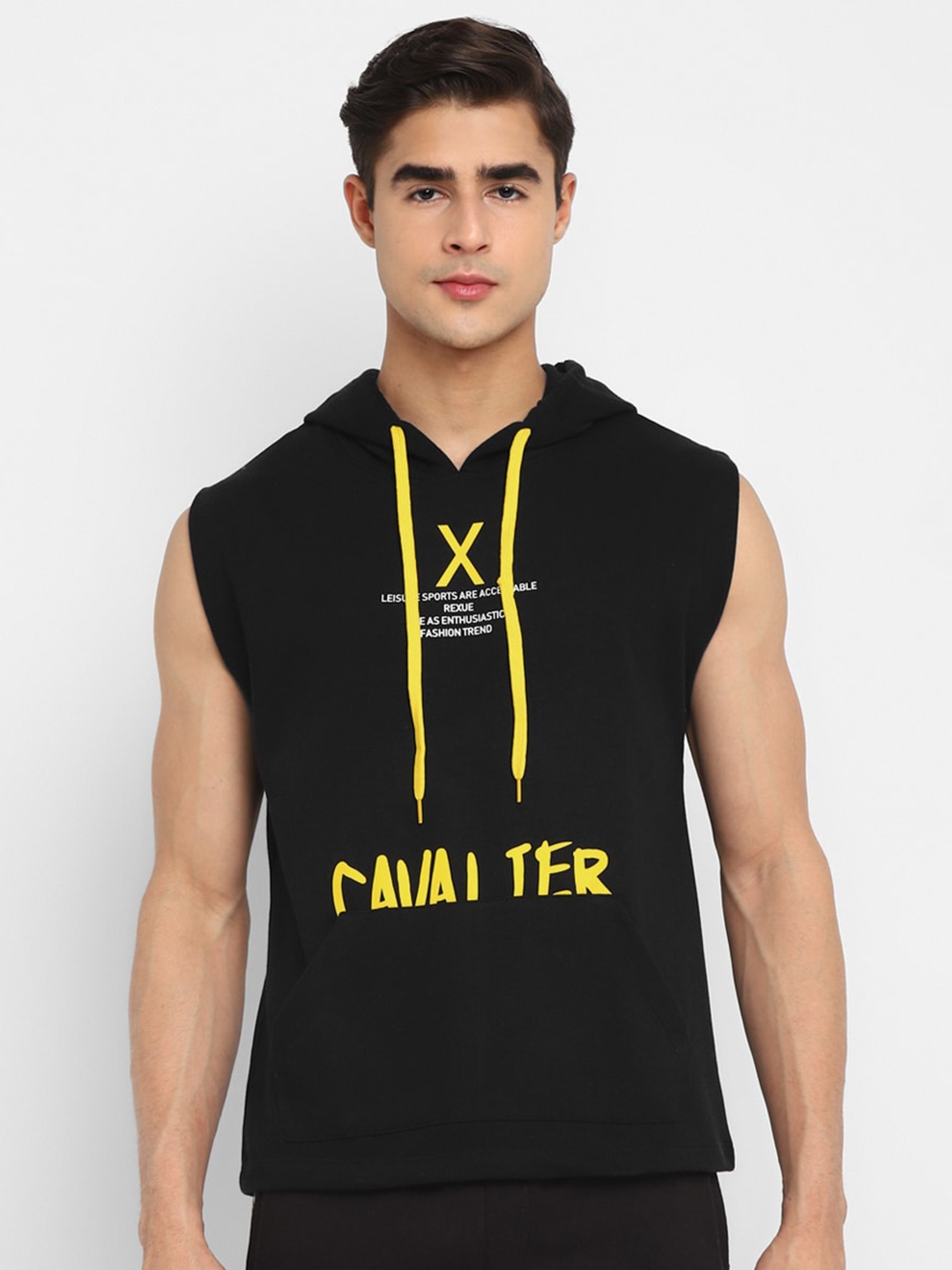 

OFF LIMITS Men Black Printed Hooded Sweatshirt