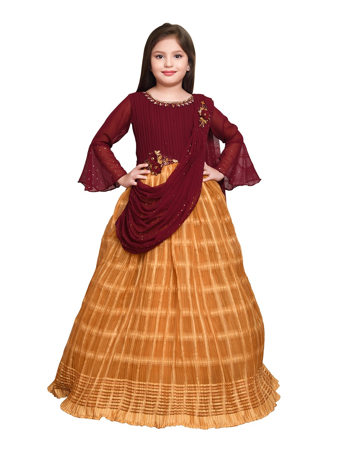 

BETTY Georgette Maxi Dress, Mustard