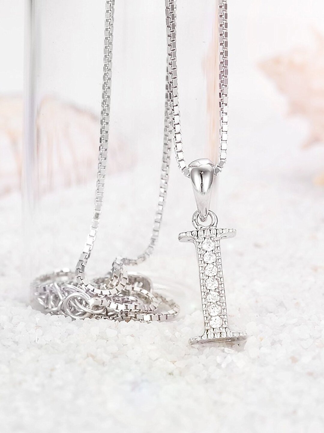 

Young & Forever Alphabet I Letter Pendant Sterling Silver-Plated Necklace