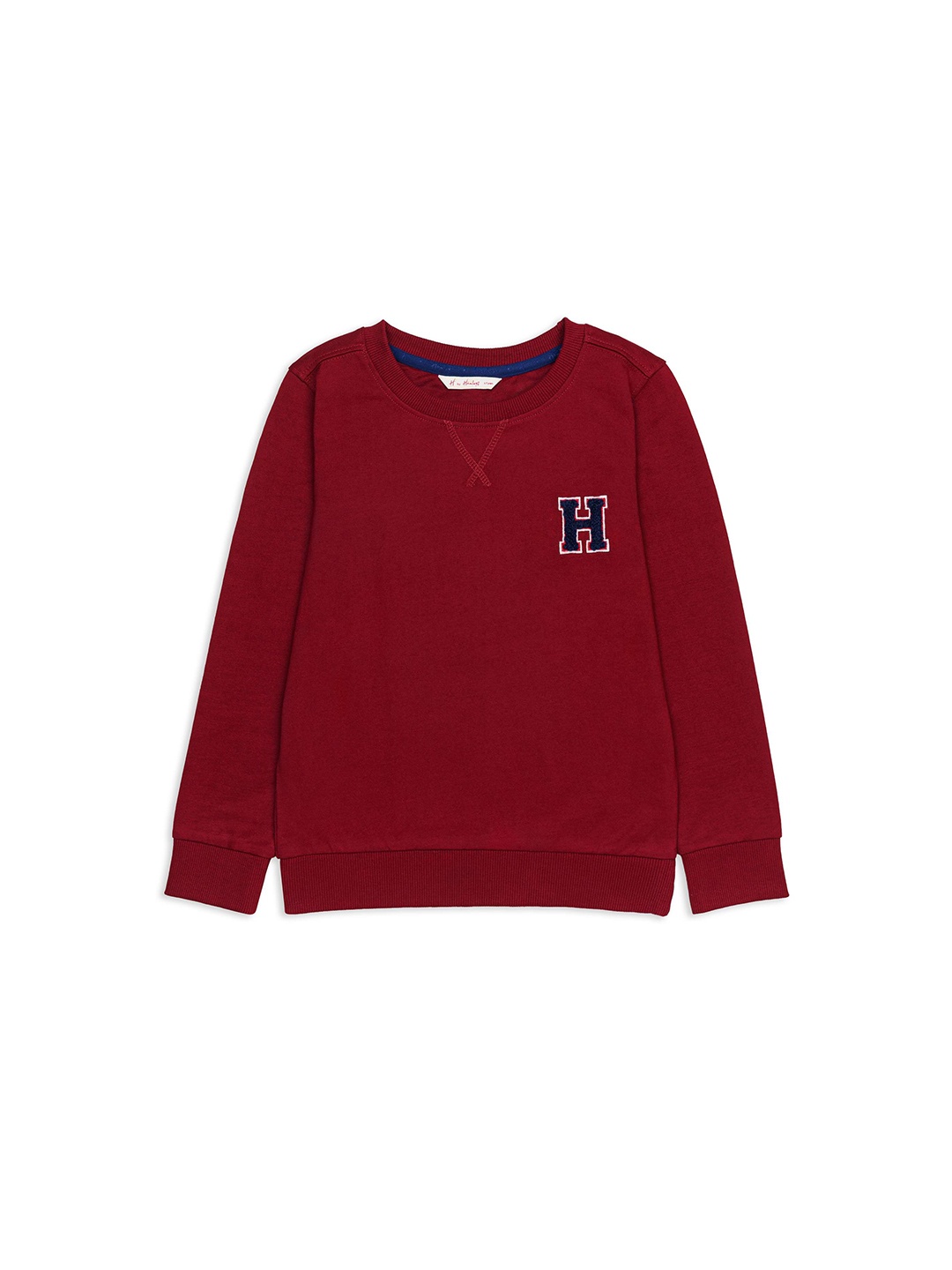 

H By Hamleys Boys Solid Cotton Sweatshirt, Maroon