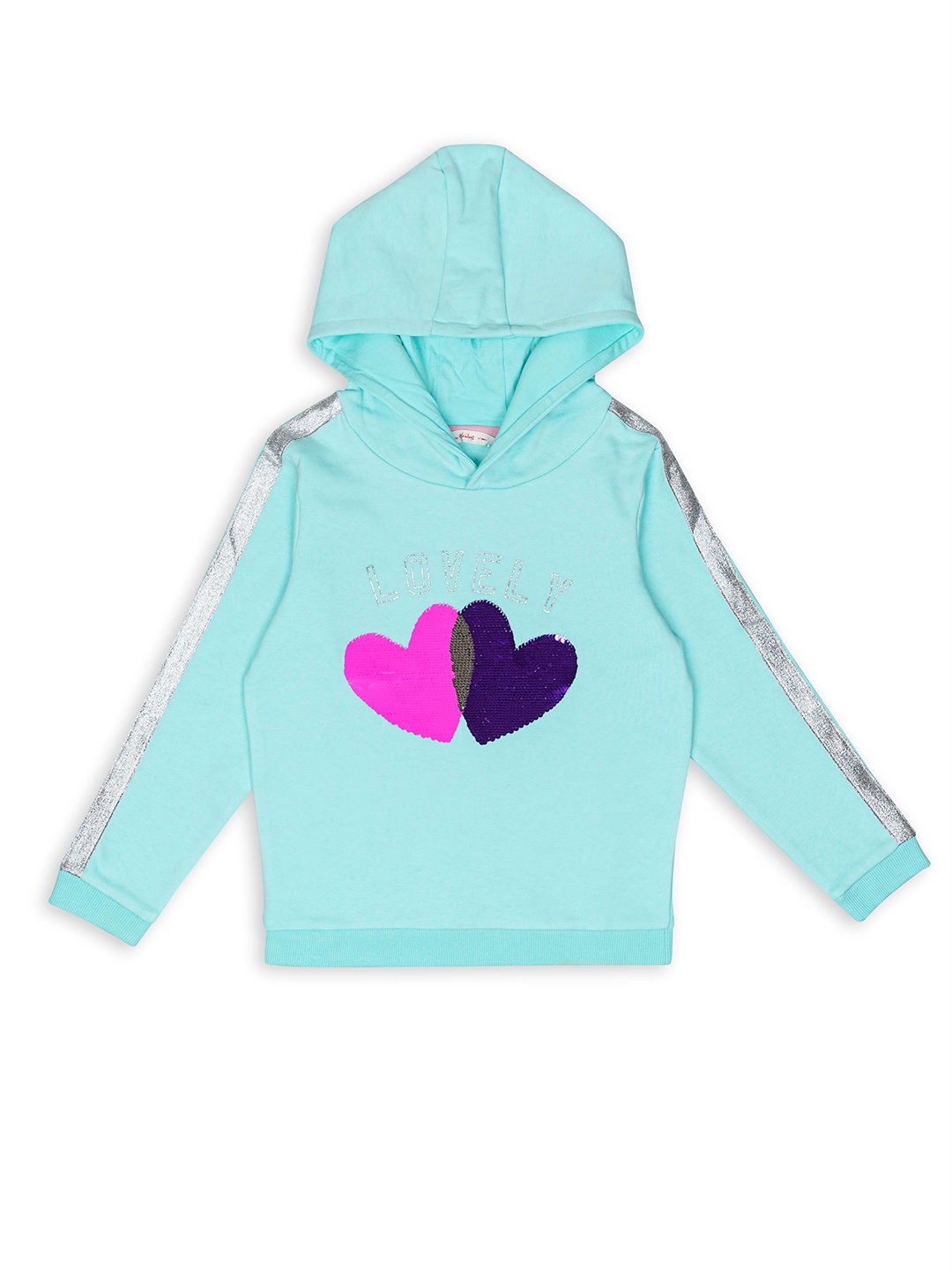 

H By Hamleys Girls Embellished Hooded Cotton Sweatshirt, Blue