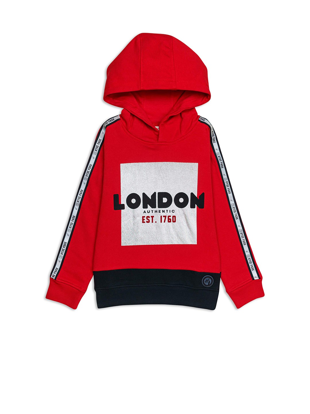 

H By Hamleys Boys Printed Hooded Cotton Sweatshirt, Red