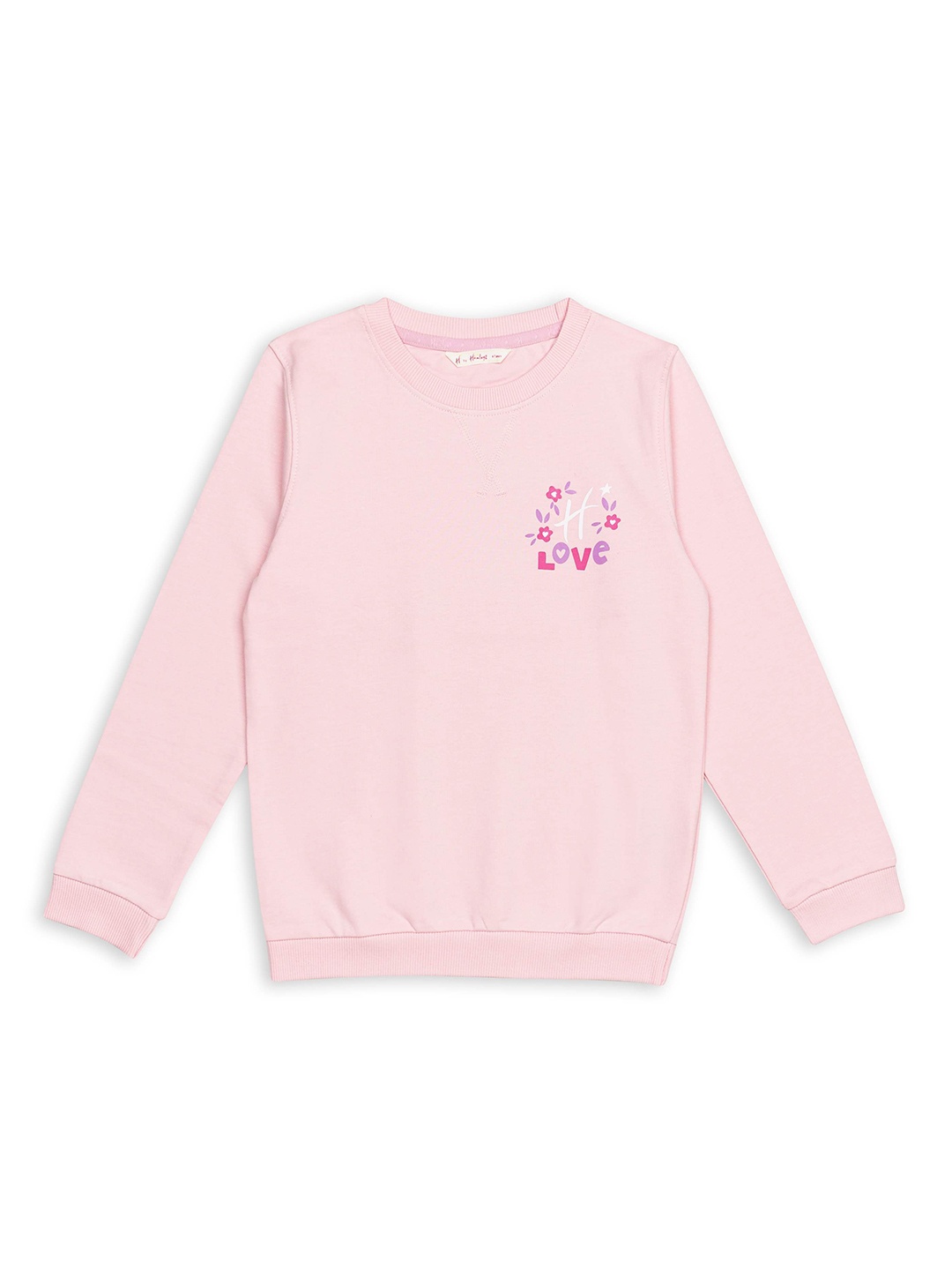 

H By Hamleys Girls Printed Cotton Sweatshirt, Pink