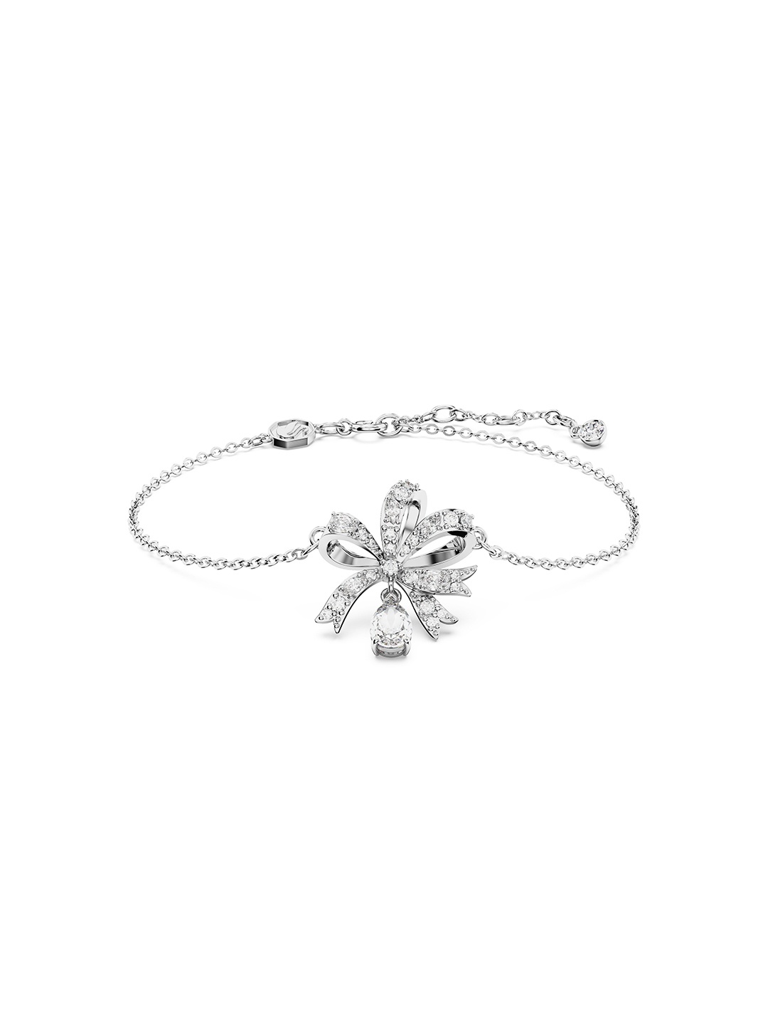 

SWAROVSKI Rhodium Plated Bow Shaped Hyberbola Bracelet, White