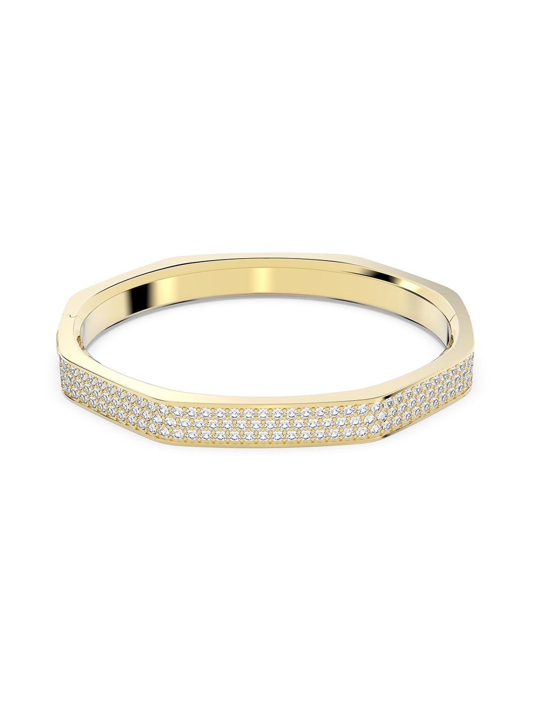 

SWAROVSKI Women RE Dextera:Bangle Oct Pave Cry/Gos L Bracelet, Gold