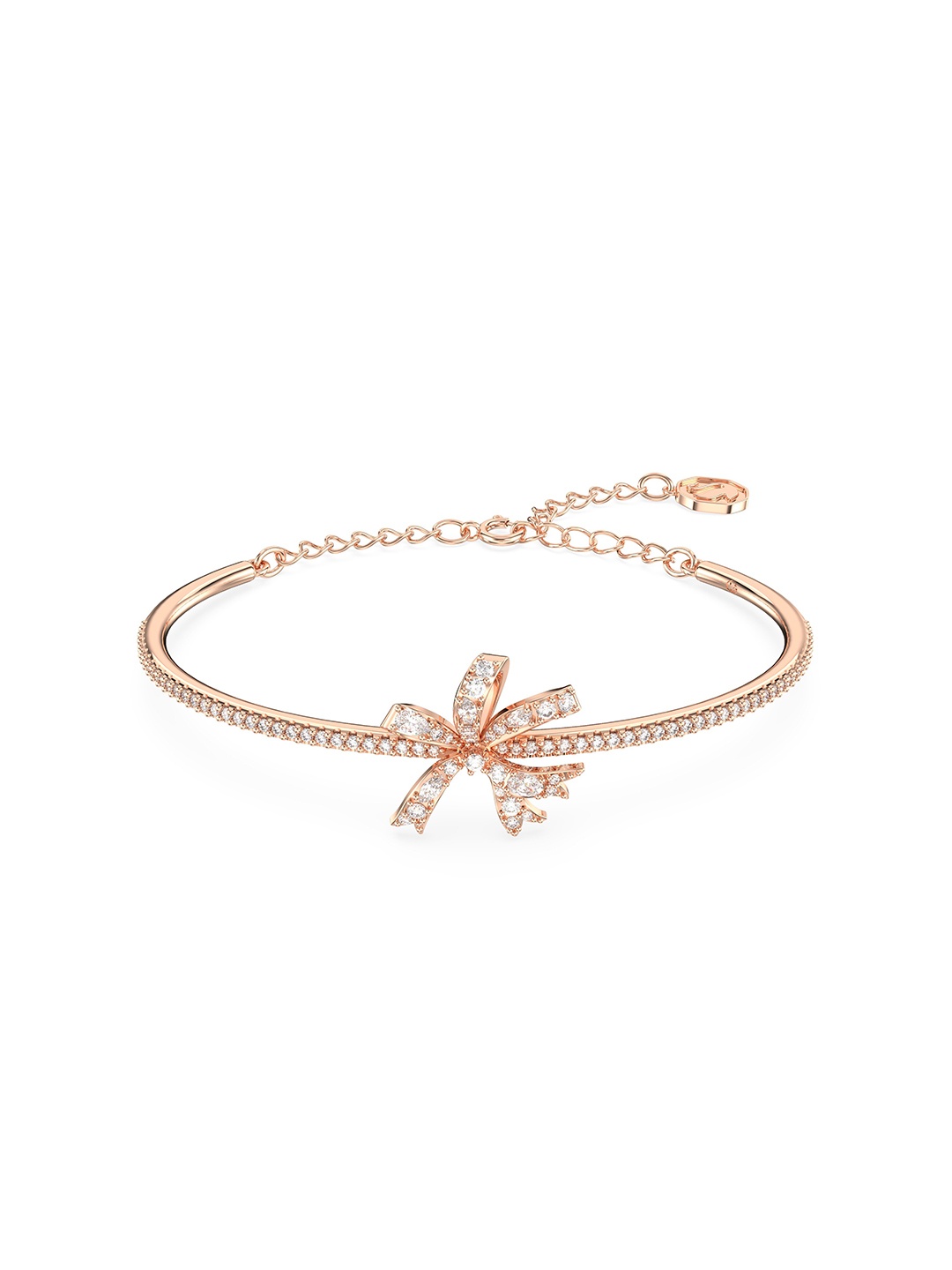 

Swarovski White Rose Gold Plated Bow Hyperbola Bangle