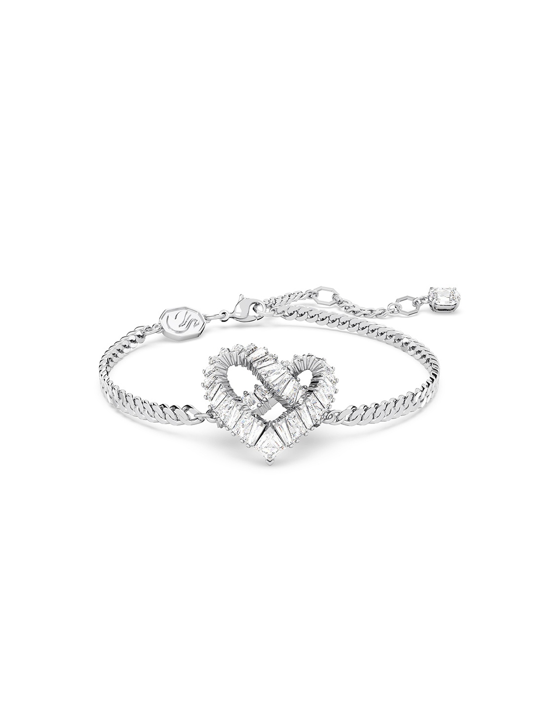 

SWAROVSKI Women Matrix:Bracelet HRT Woven WHI/RHS Bracelet, Silver