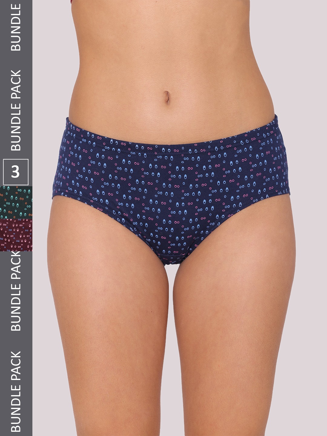 

GROVERSONS Paris Beauty Women Pack Of 3 Assorted Hipster Briefs