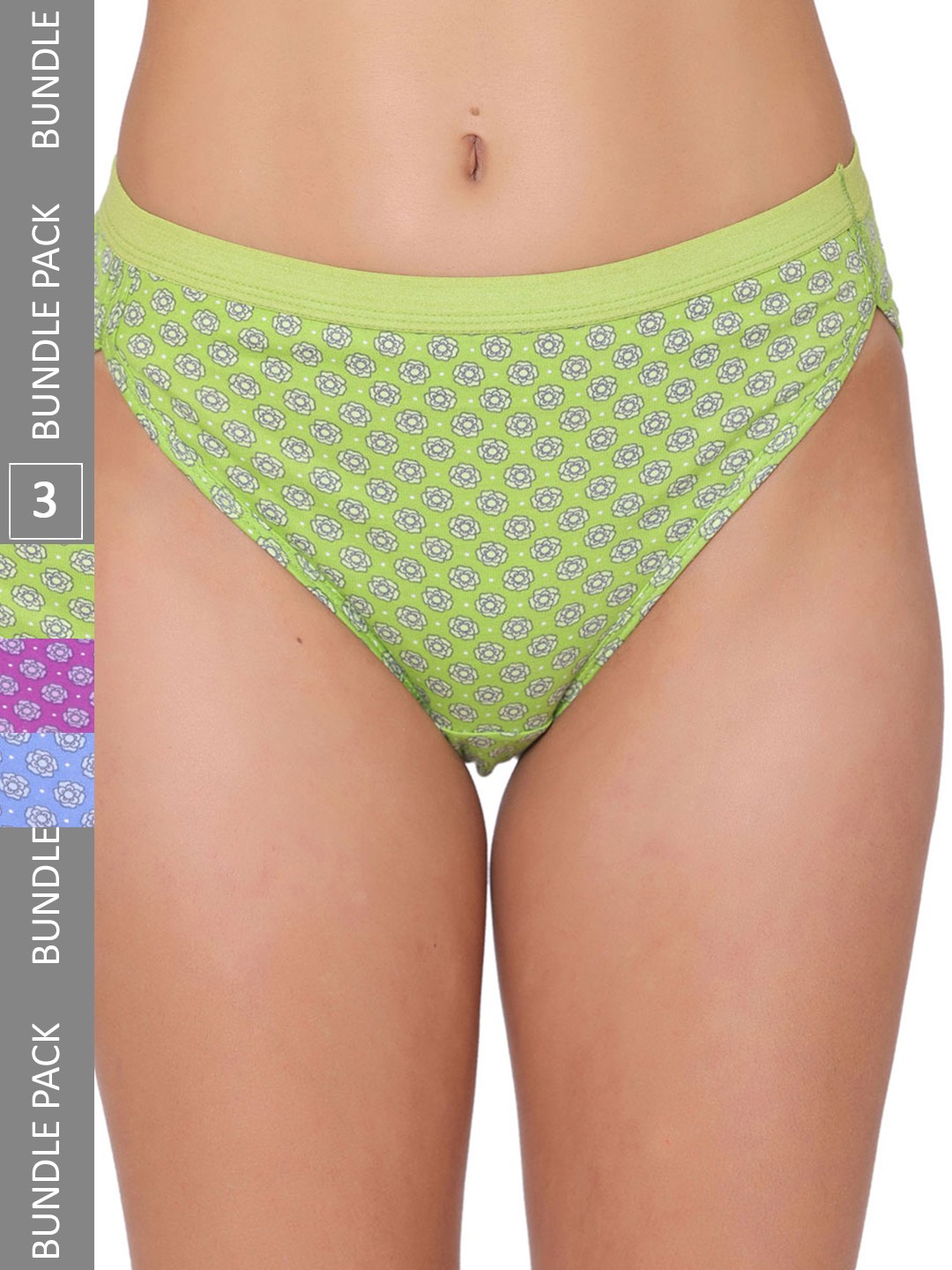 

GROVERSONS Paris Beauty Women Pack Of 3 Assorted Cotton Bikini Briefs