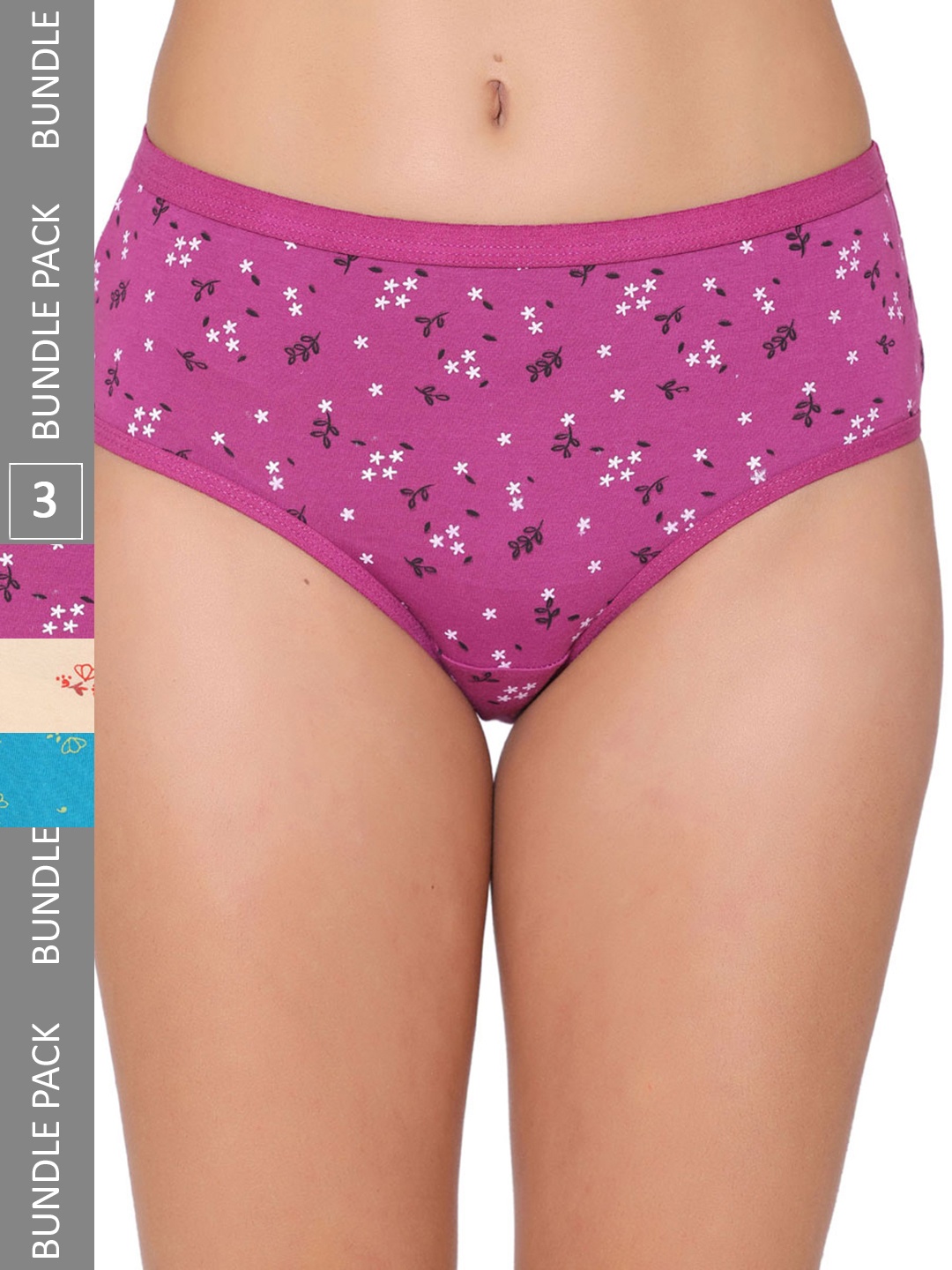 

GROVERSONS Paris Beauty Women Pack Of 3 Assorted Hipster Briefs