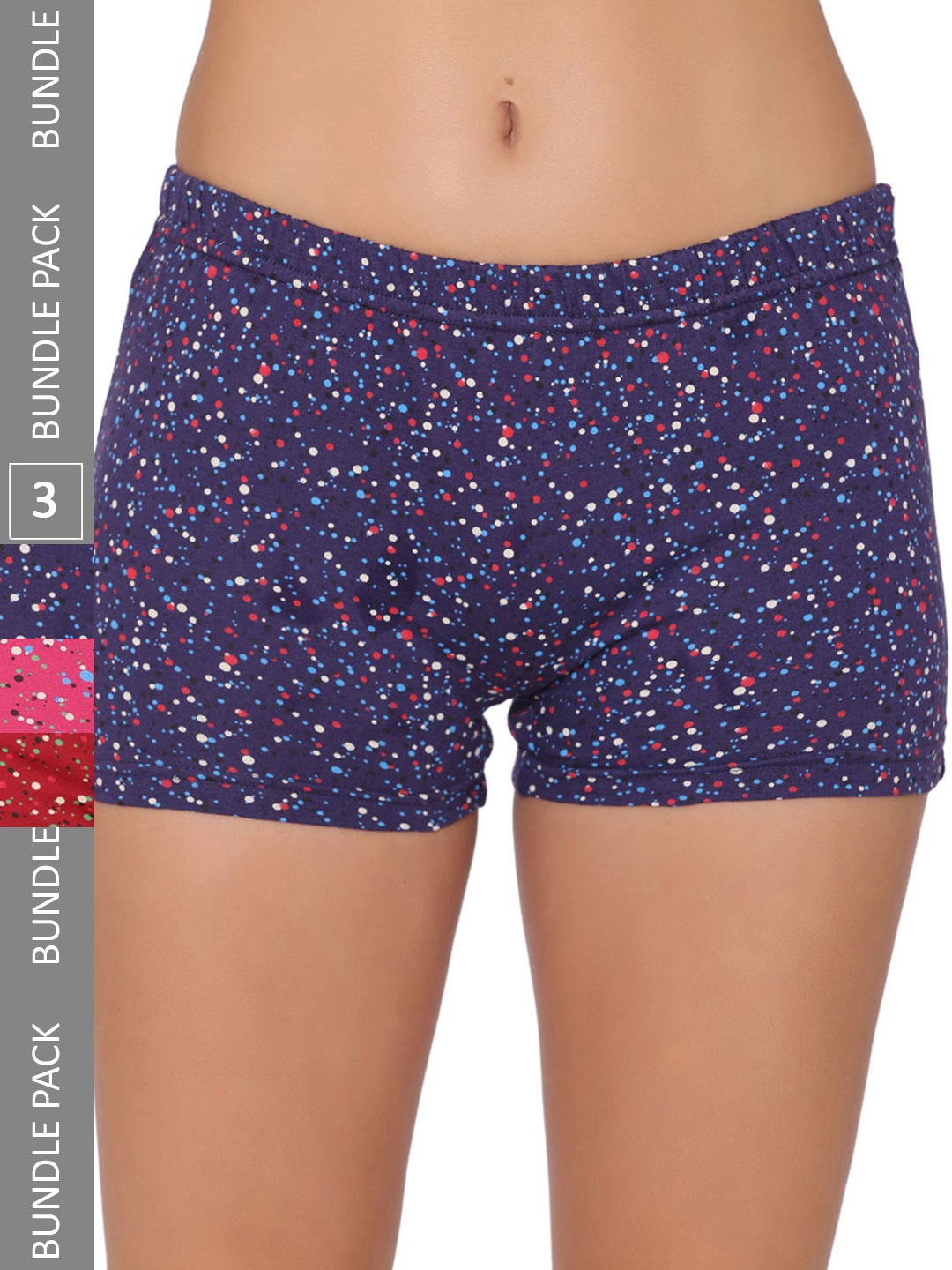 GROVERSONS Paris Beauty Women Pack Of 3 Assorted Cotton Briefs