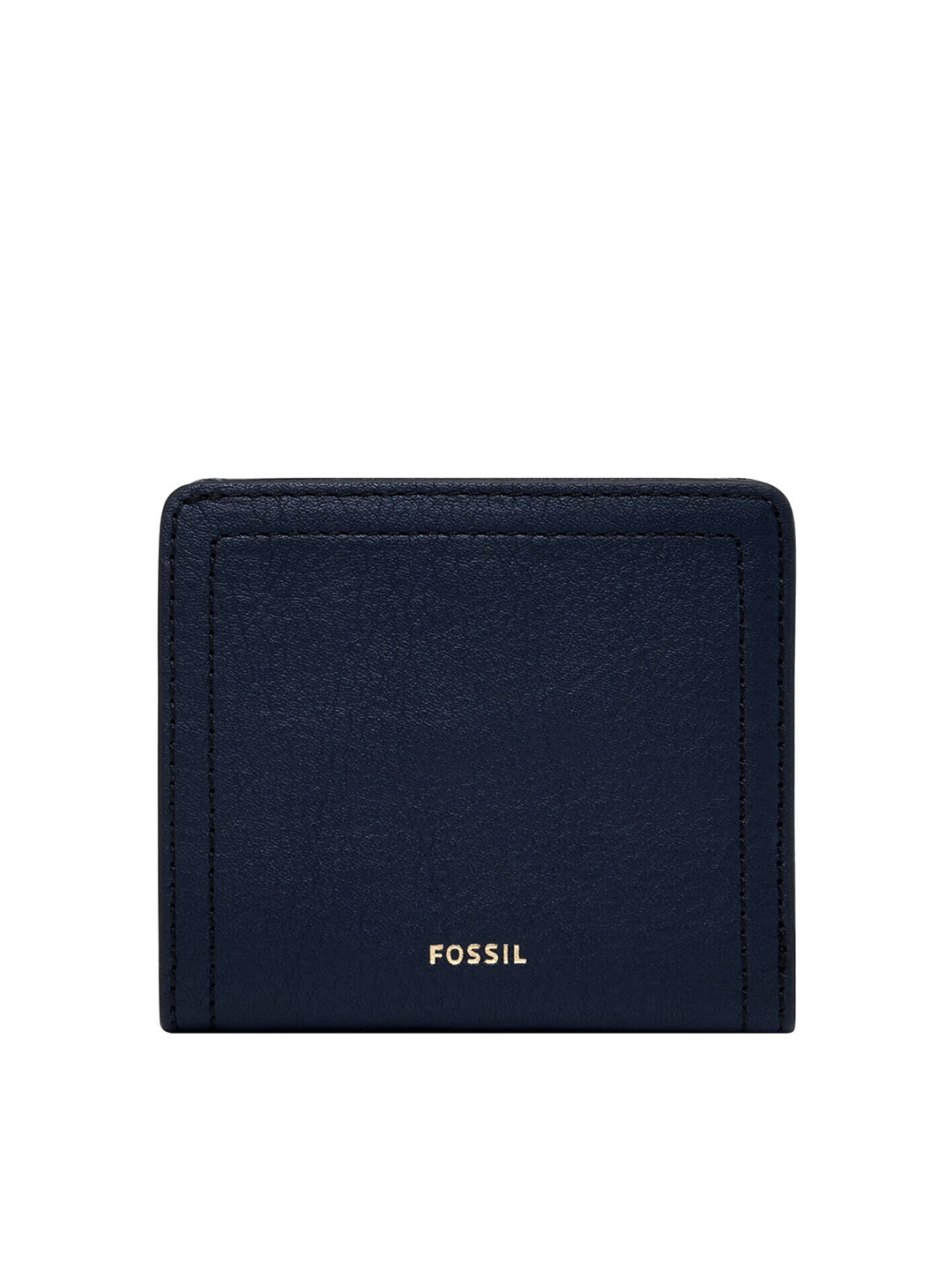 

Fossil Logan Women Blue & Black Leather Two Fold Wallet