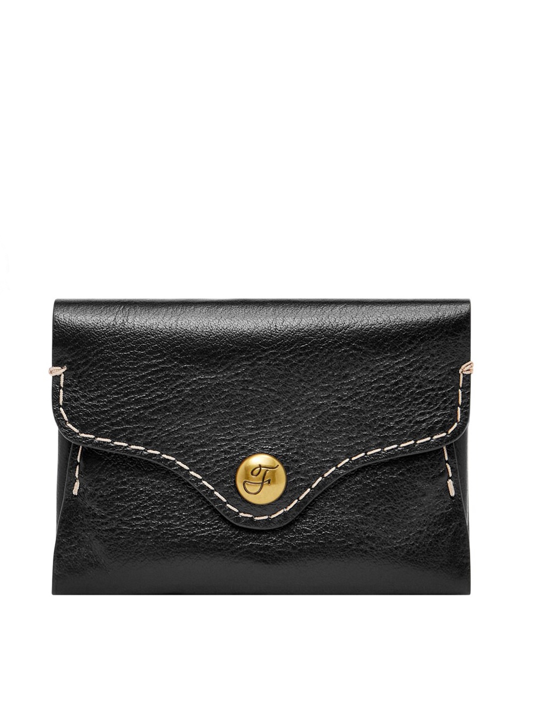 

Fossil Women Buckle Detail Leather Envelope, Black