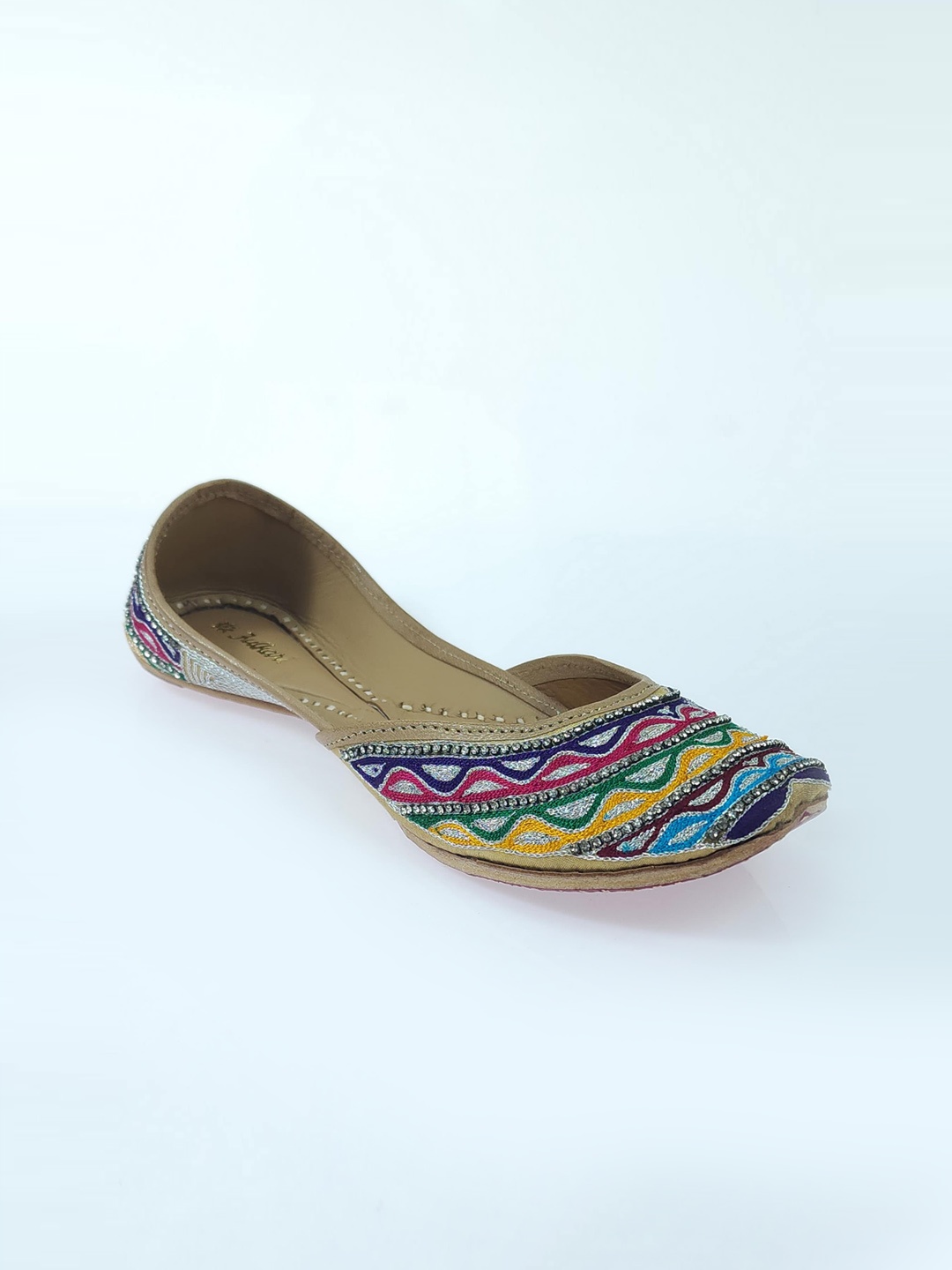 

Fulkari Women Embellished Ethnic Mojaris Flats, Silver
