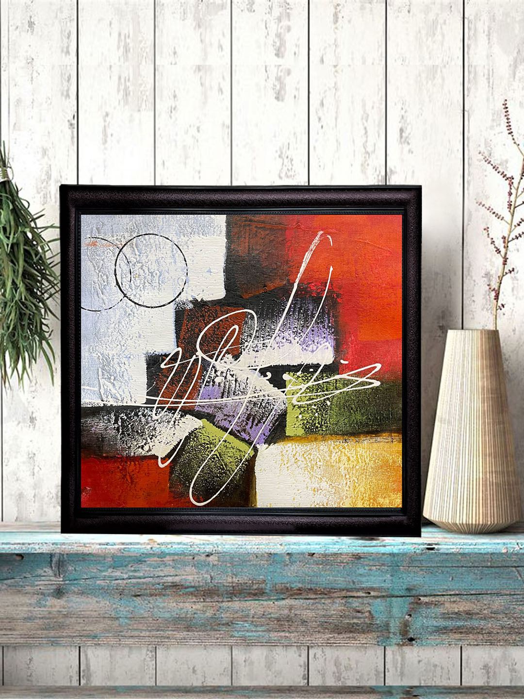 

Gallery99 3 Stages of Triumph Rust and White Abstract Canvas Oil Painting Wall Art