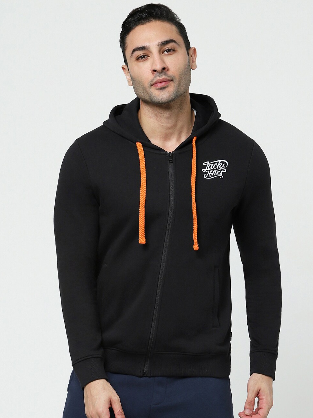 

Jack & Jones Men Jjor Di Antigua Cotton Long Sleeves Hooded Sweatshirt, Black